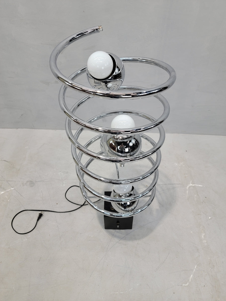 Vintage Mid Century Modern Atomic Space Age Chrome Abstract Table Floor Lamp