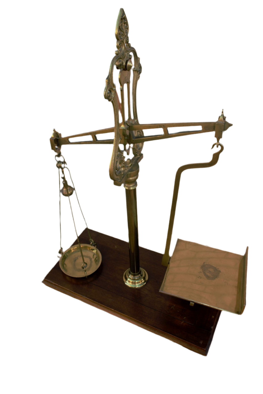 Antique English Victorian Brass W&T Avery of Birmingham Weighing Scale