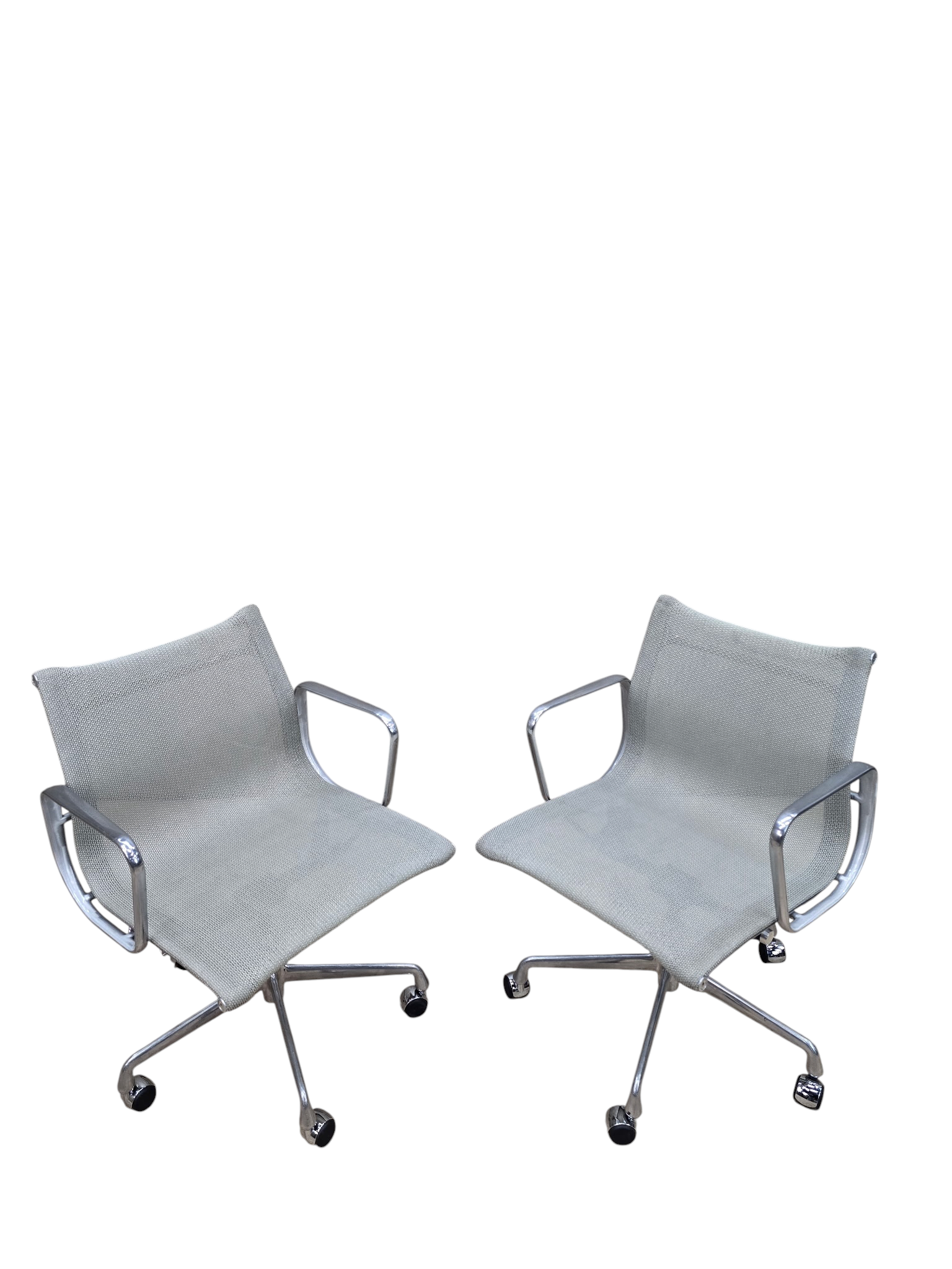 MCM Herman Miller Eames Low Back Grey Mesh Office Chairs – Pair
