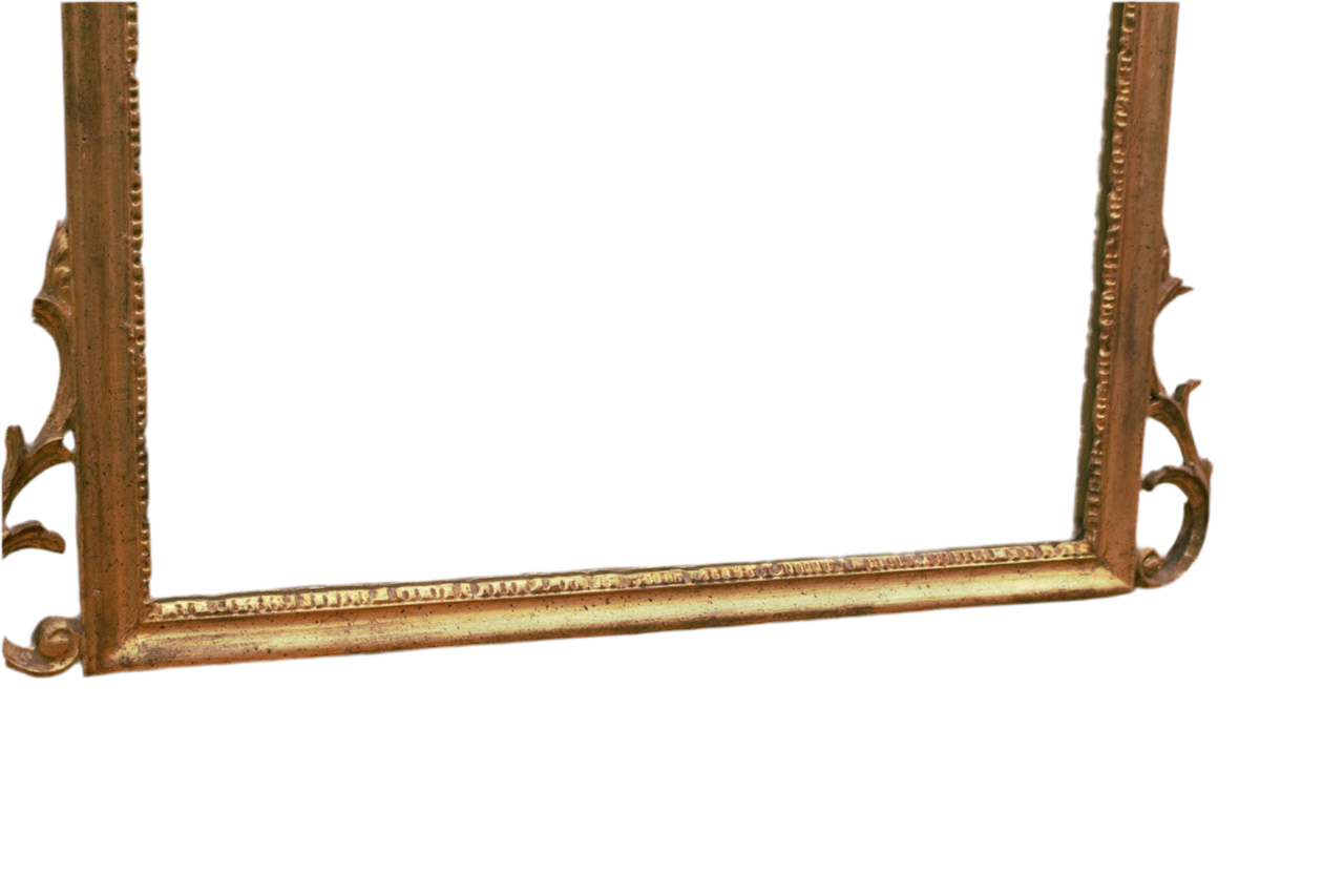 Antique Italian Ornate Carved Gold Leaf Wall Mirror
