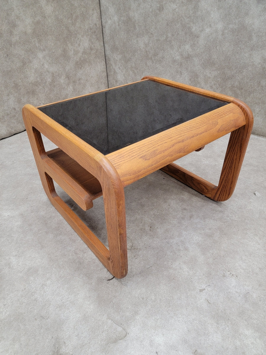 New - Mid Century Modern Lou Hodges California Side Table with Tinted Glass