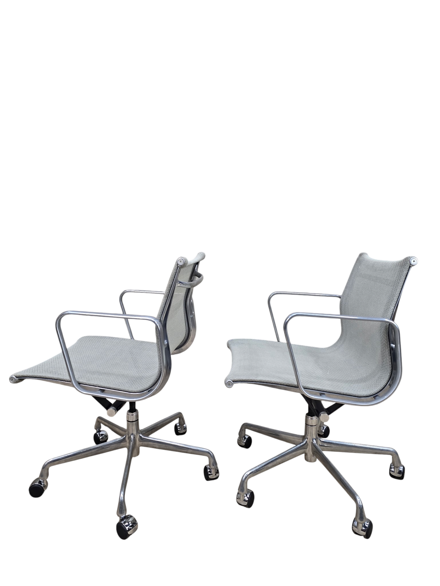 MCM Herman Miller Eames Low Back Grey Mesh Office Chairs – Pair