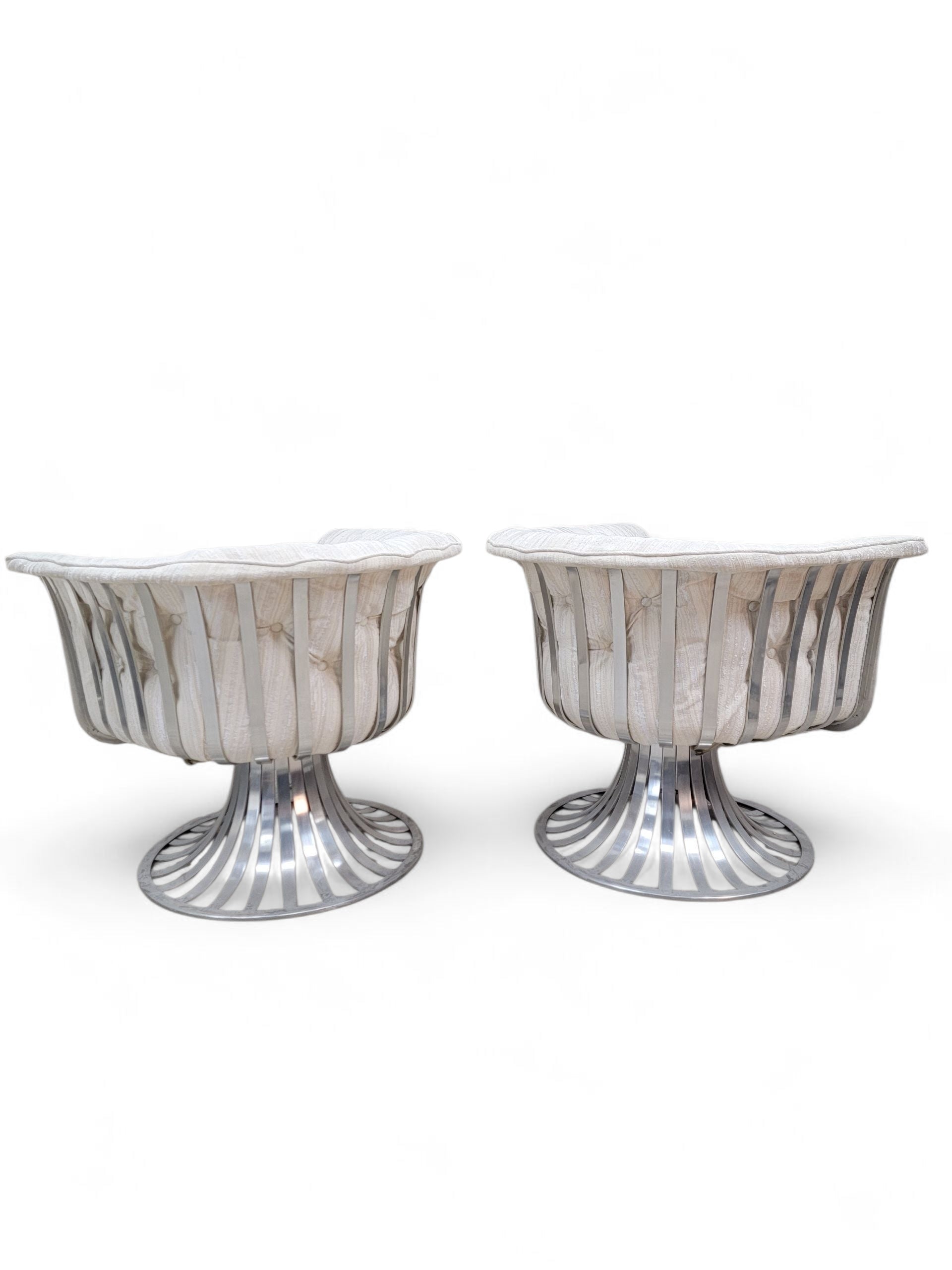 Mid Century Modern Russel Woodard Extruded Aluminum Indoor/Outdoor 5 Piece Parlor Set for Reupholstery