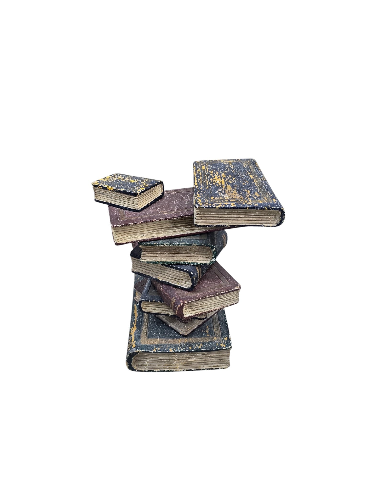 Vintage Regency Style Faux Stacked Book Side Table