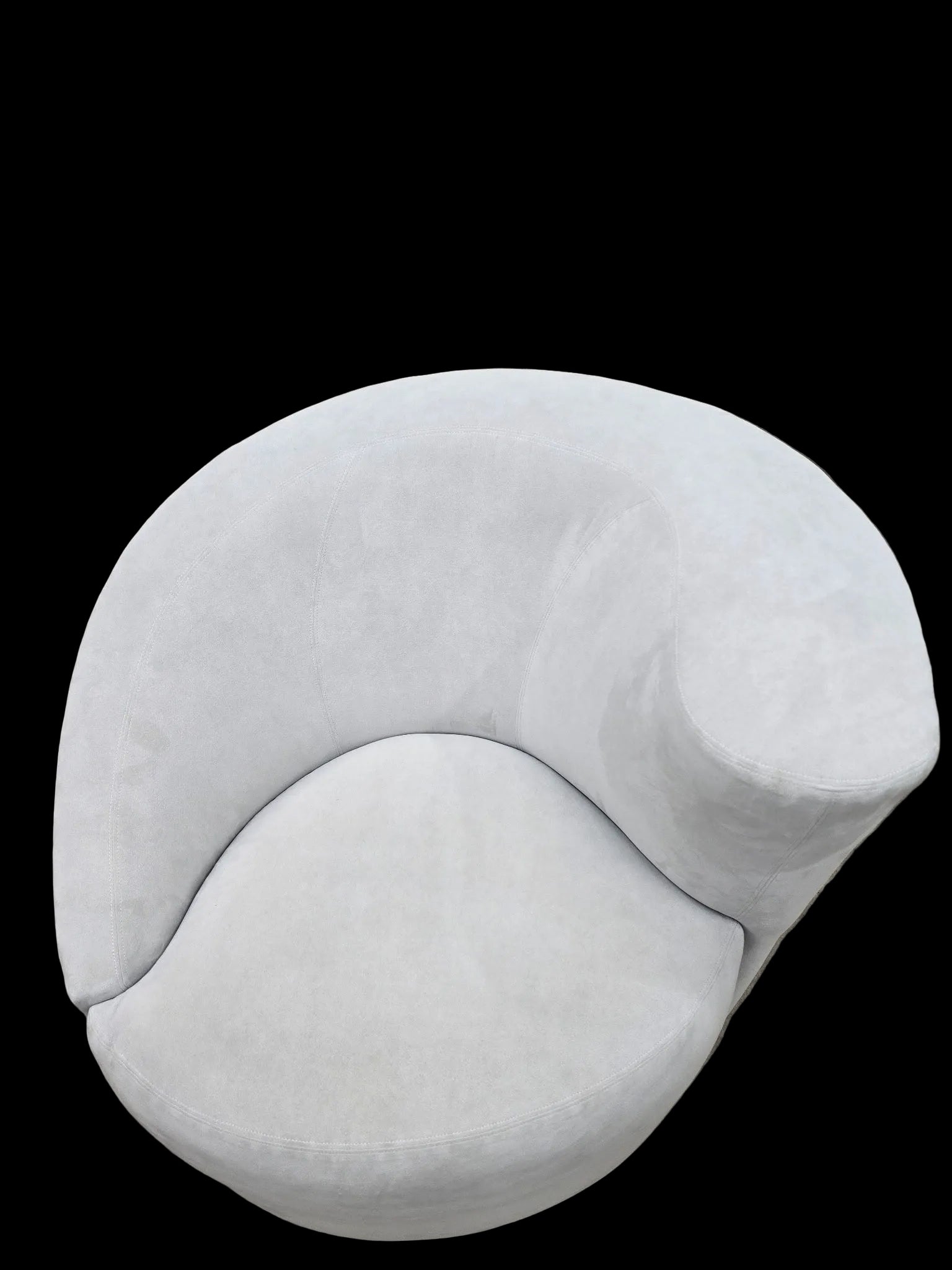 MCM Vladimir Kagan Nautilus Asymmetrical Swivel Lounge Chairs - Pair