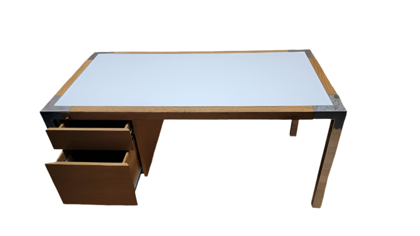 Mid Century Modern Oak Executive Desk by Thonet
