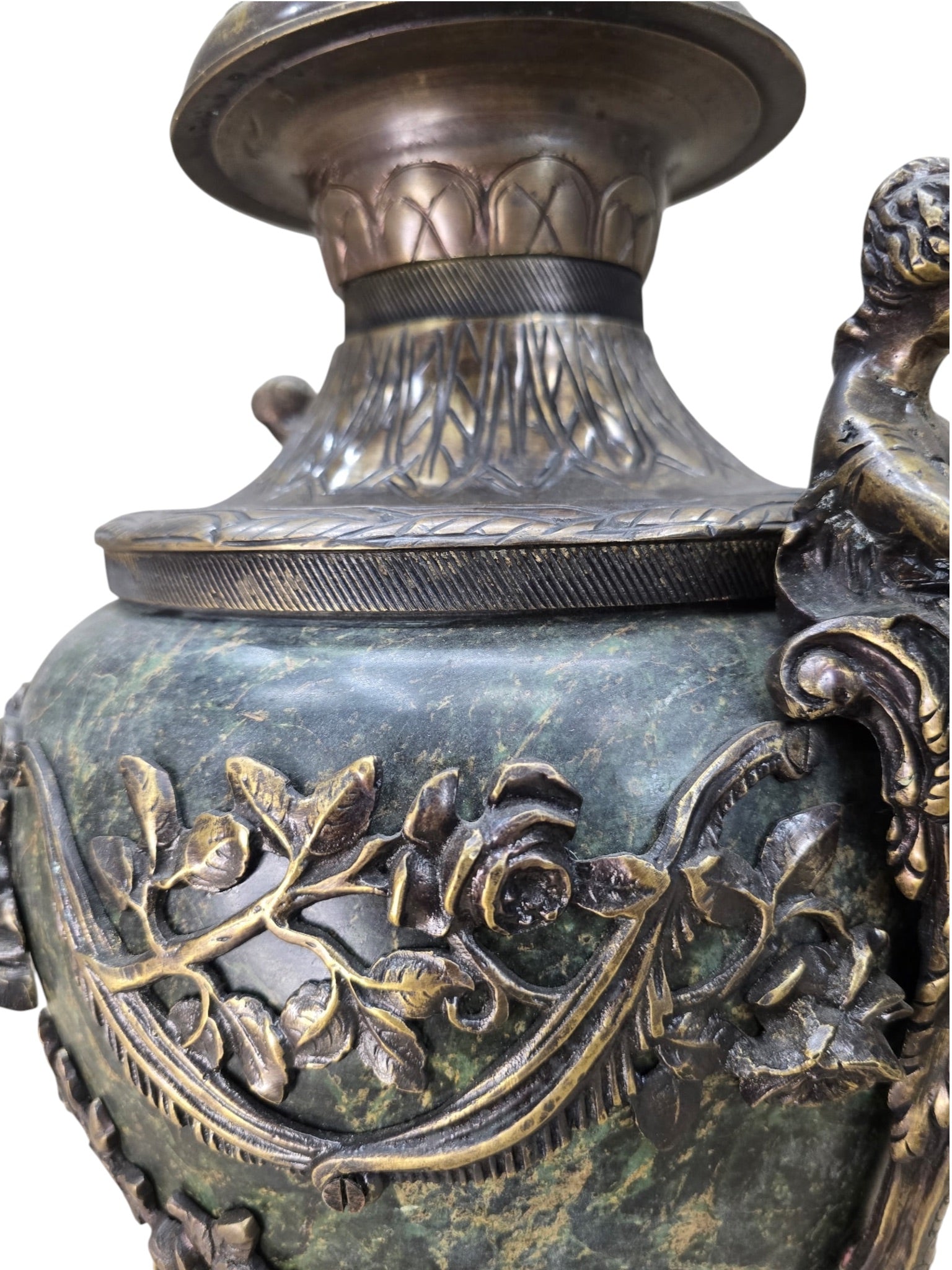 Antique French Louis XV Style Ornate Urns - Pair