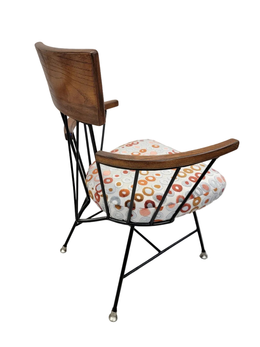 Mid Century Atomic Space Age Captain Chairs Pedestal Table by Selrite