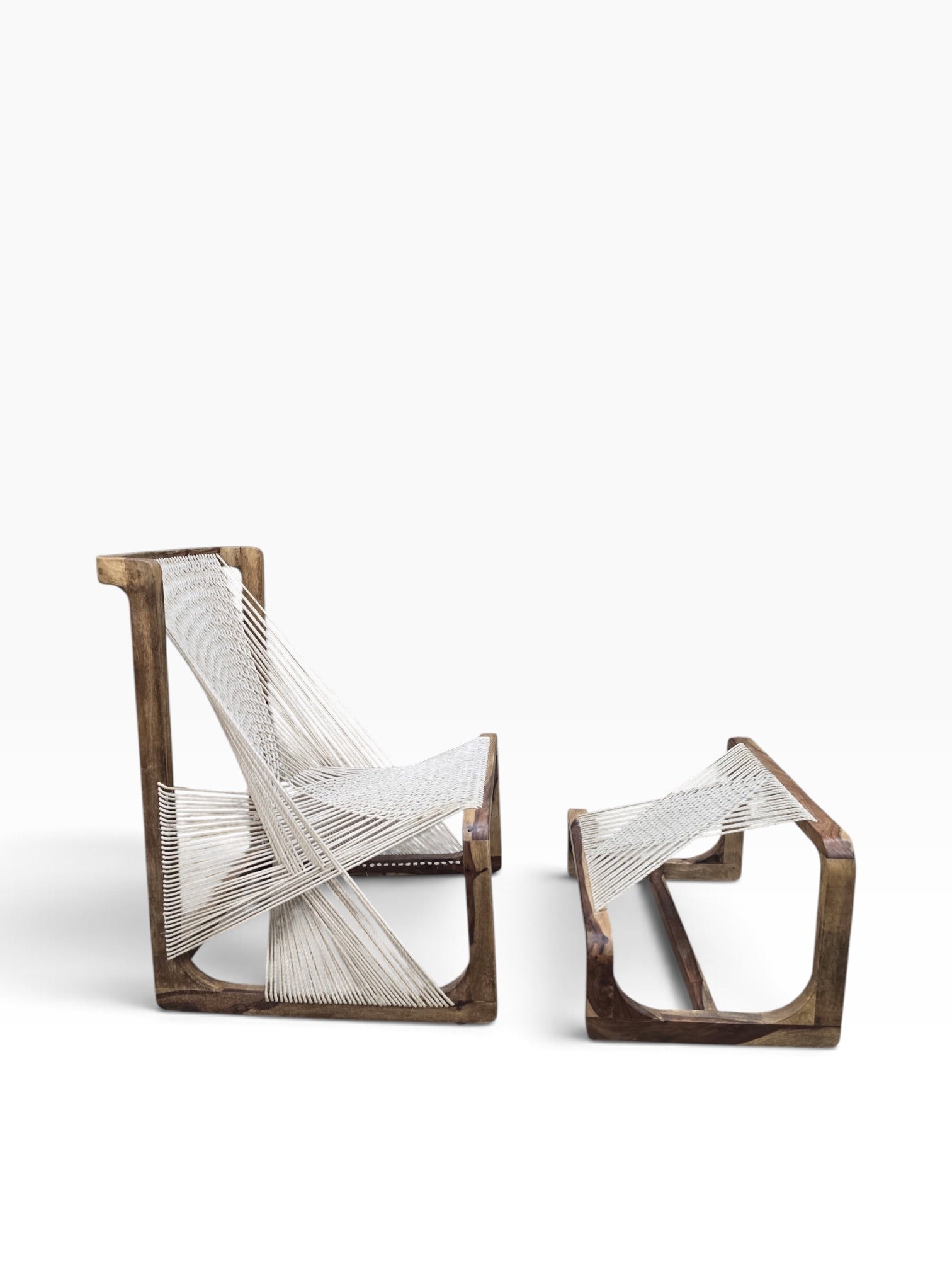 Swedish Chair and Ottoman by Asa Karner