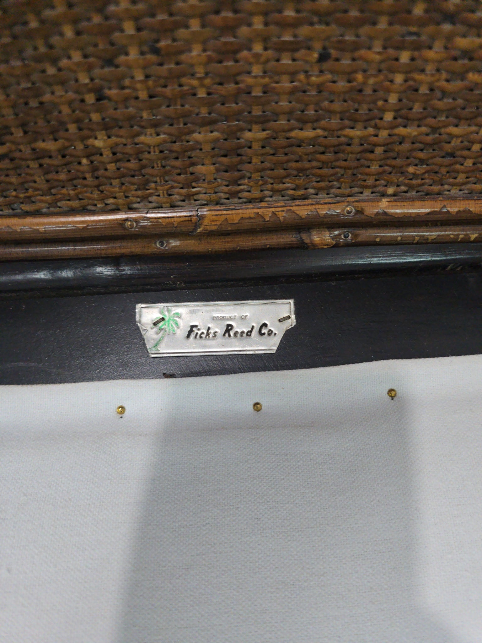 Vintage Pagoda Bamboo Rattan Lounge Chairs by Ficks Reed - Set of 2