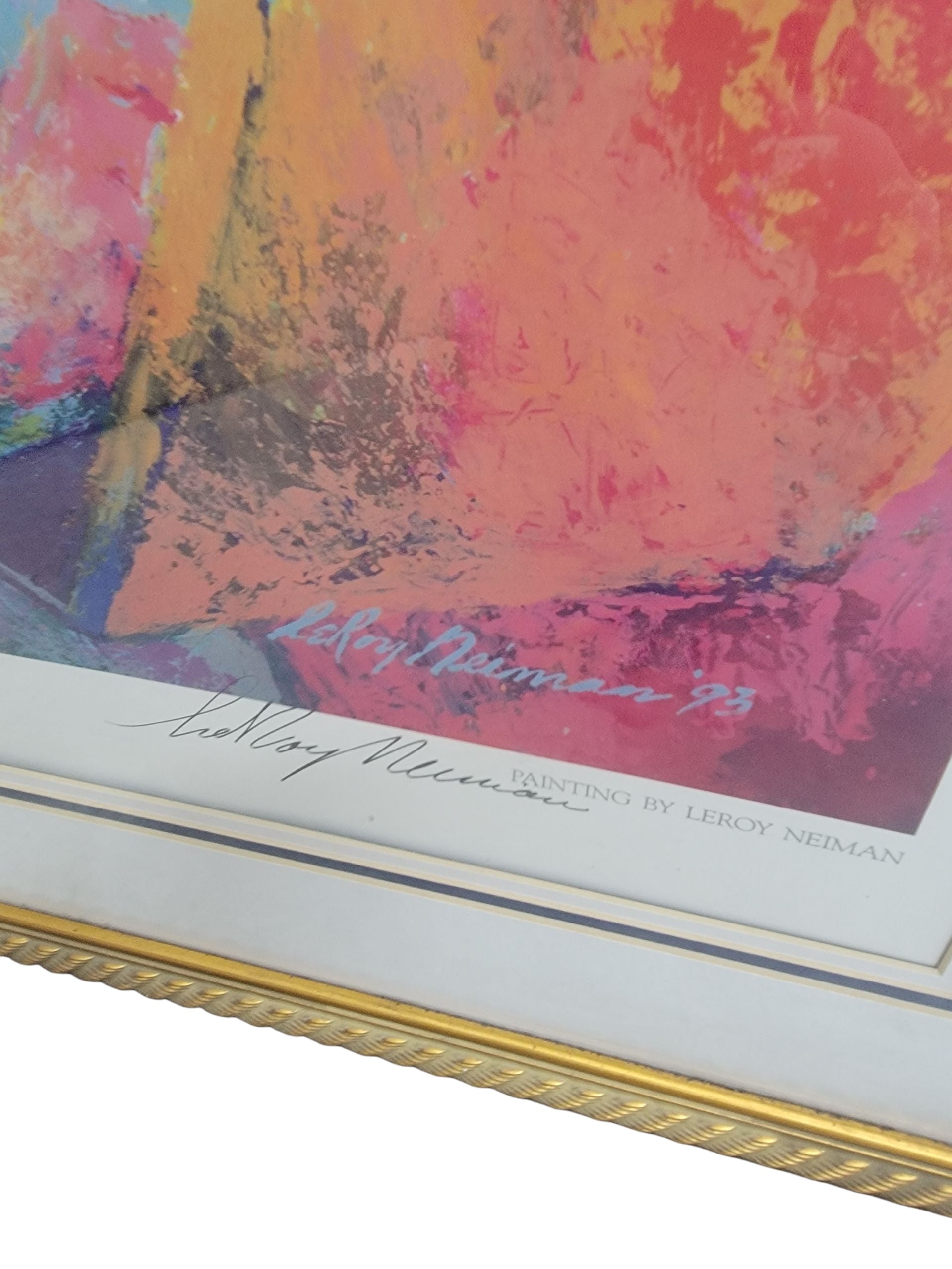 Leroy Neiman Frank Sinatra Custom Framed & Hand Signed Lithograph