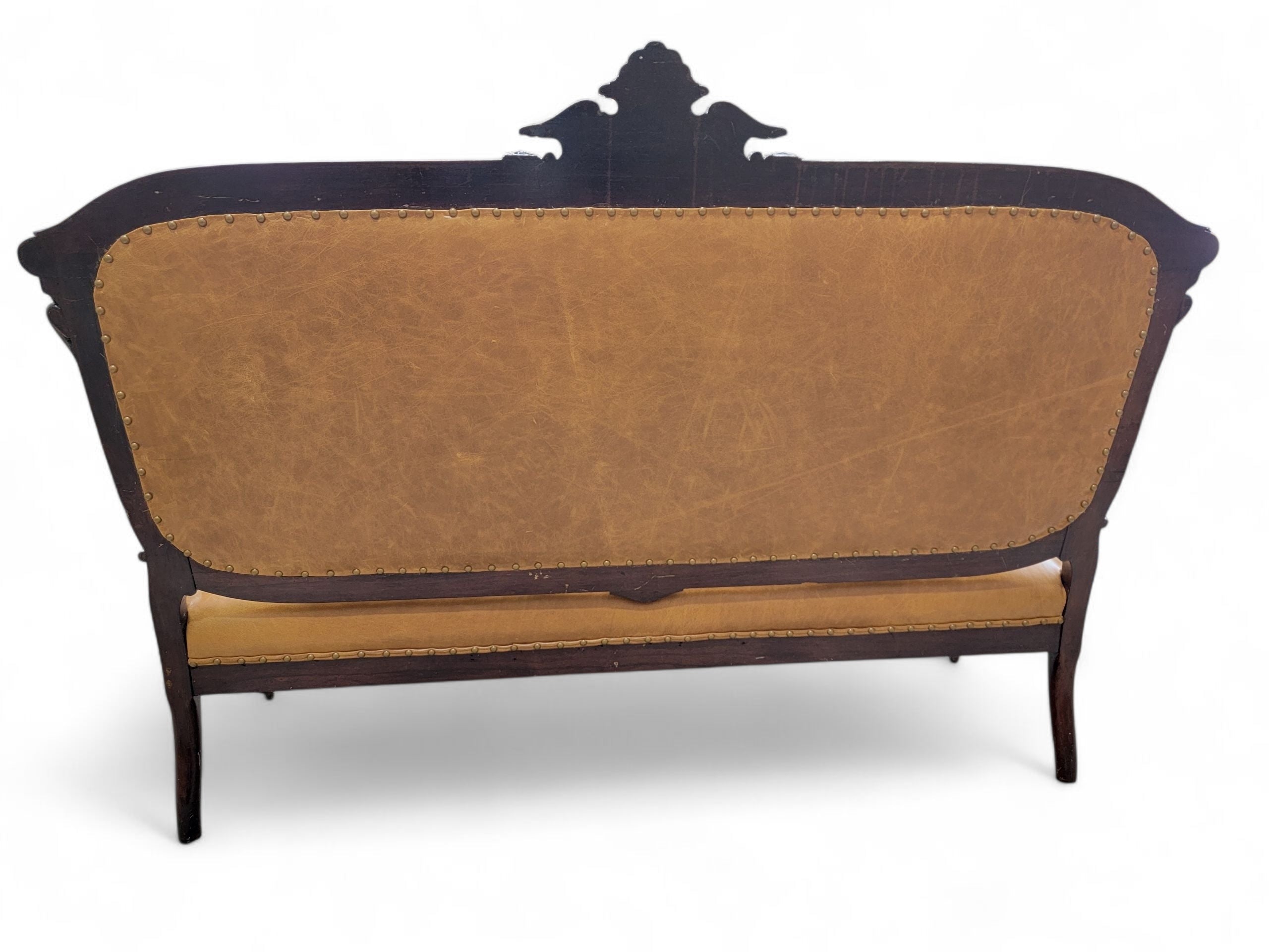 Antique French Regency Style Rosewood Parlor Set Newly Reupholstered - 4