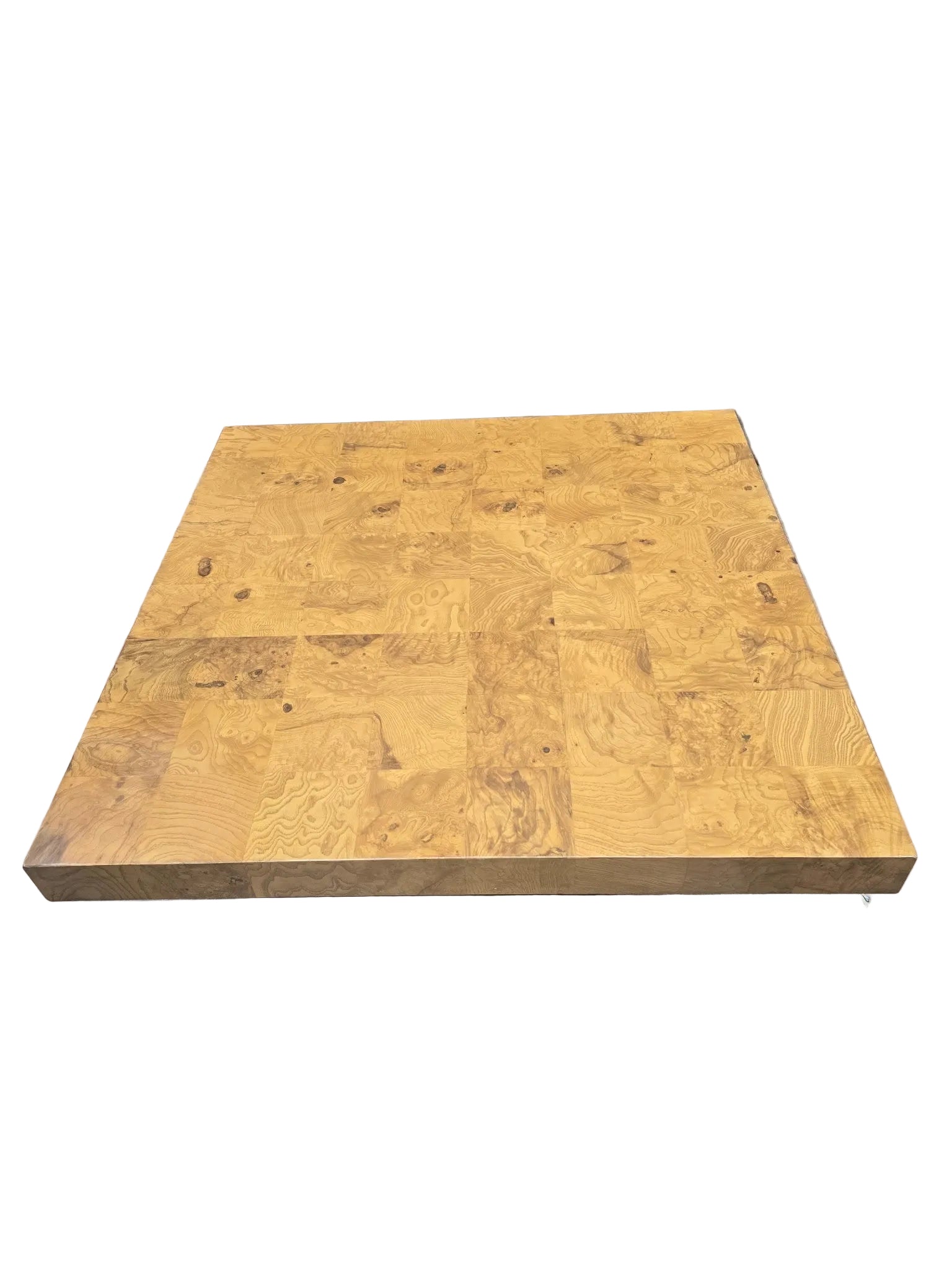 MCM Milo Baughman Style Burl Coffee Table by Pace