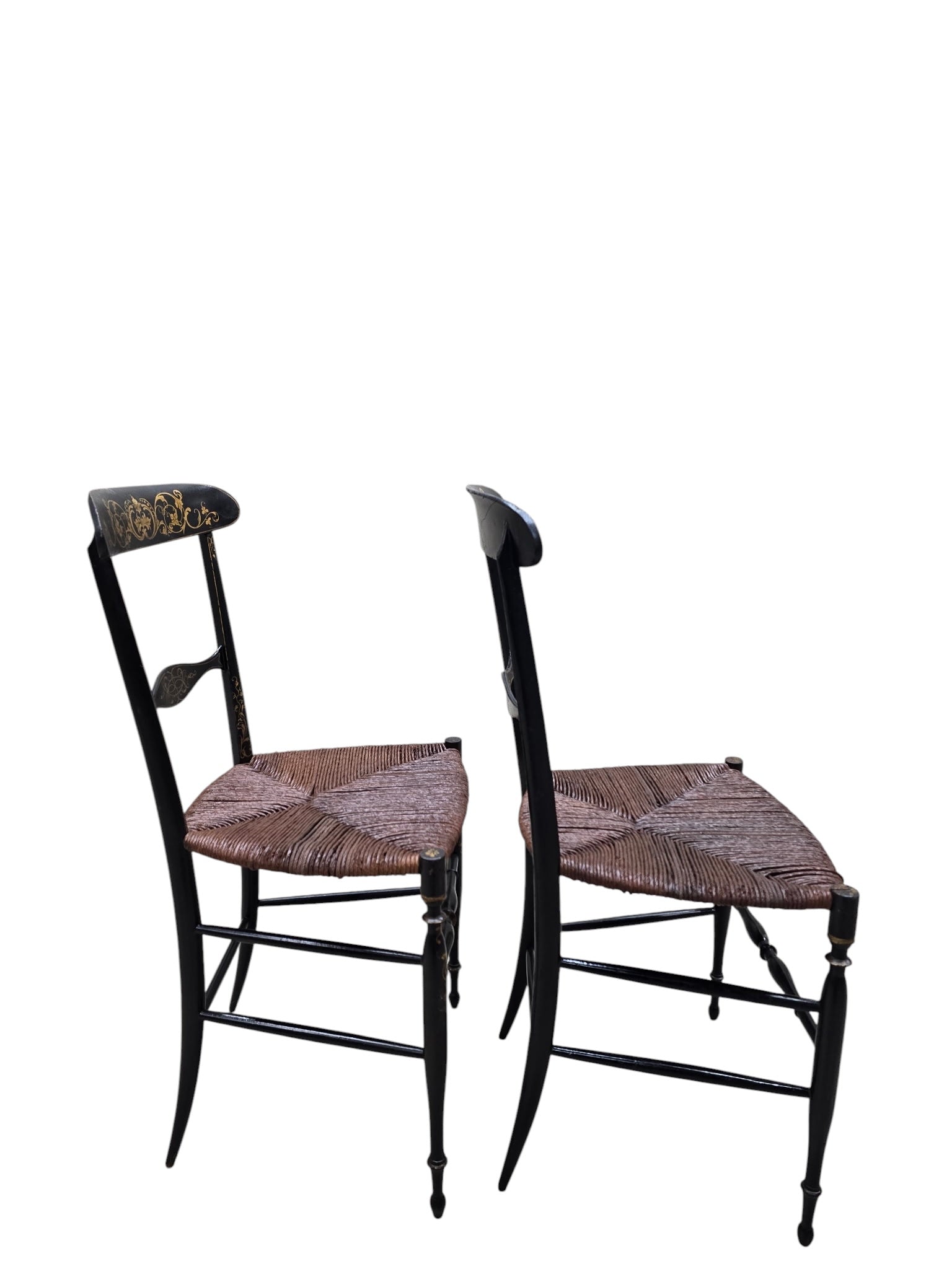 NEW - Antique Italian Side Chairs by Fratelli Levaggi and Giuseppe Gaetano Descalzi - Pair