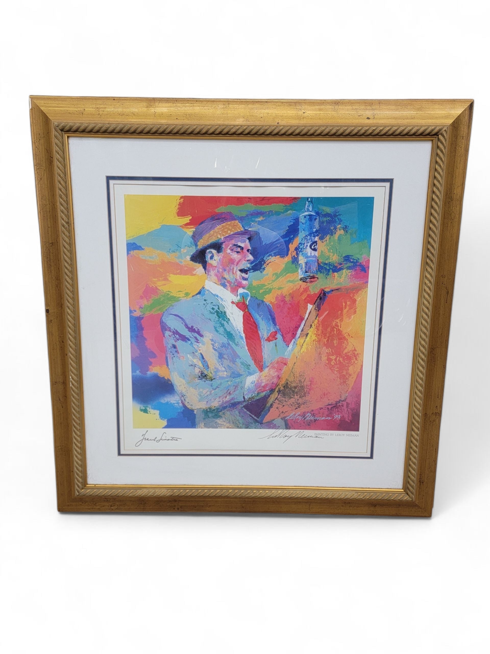 Leroy Neiman Frank Sinatra Custom Framed & Hand Signed Lithograph