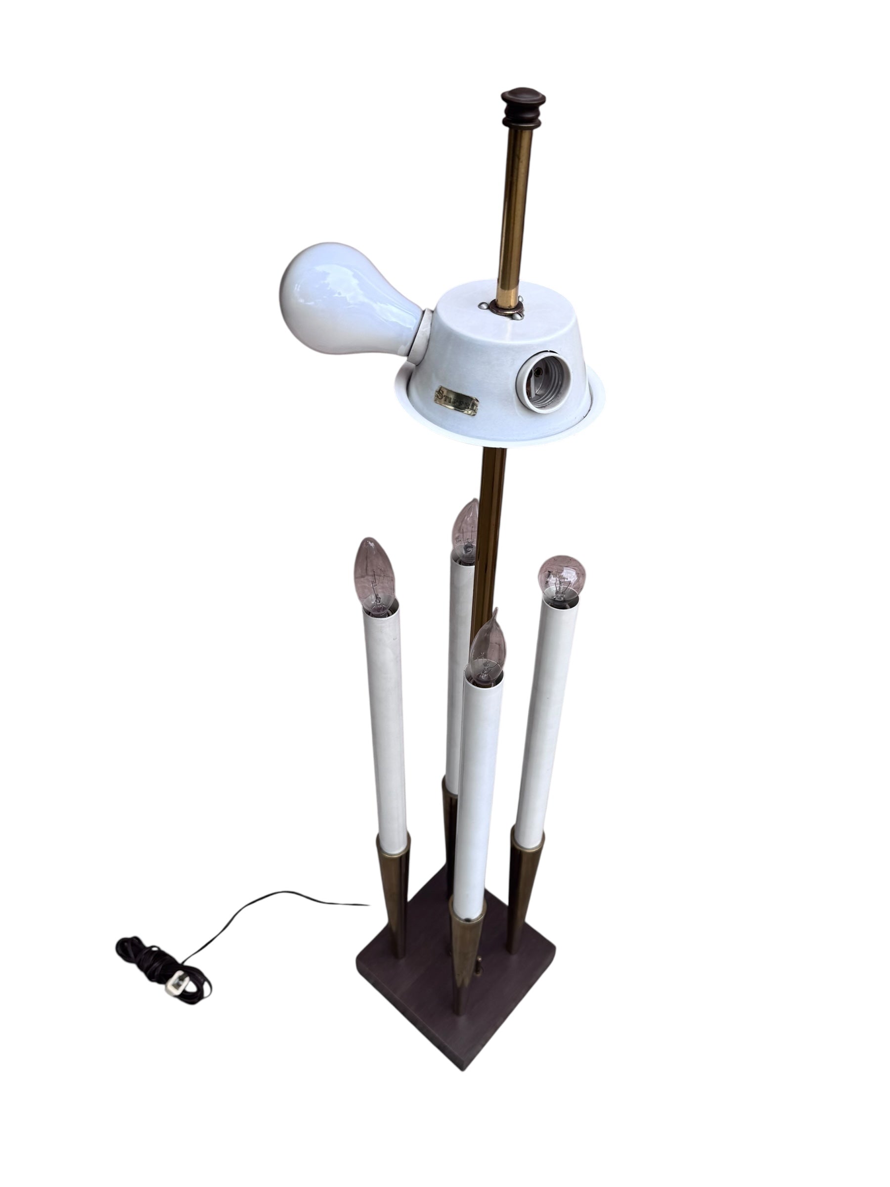 New - MCM Stiffle Candelabra Lamp by Tommi Parzinger