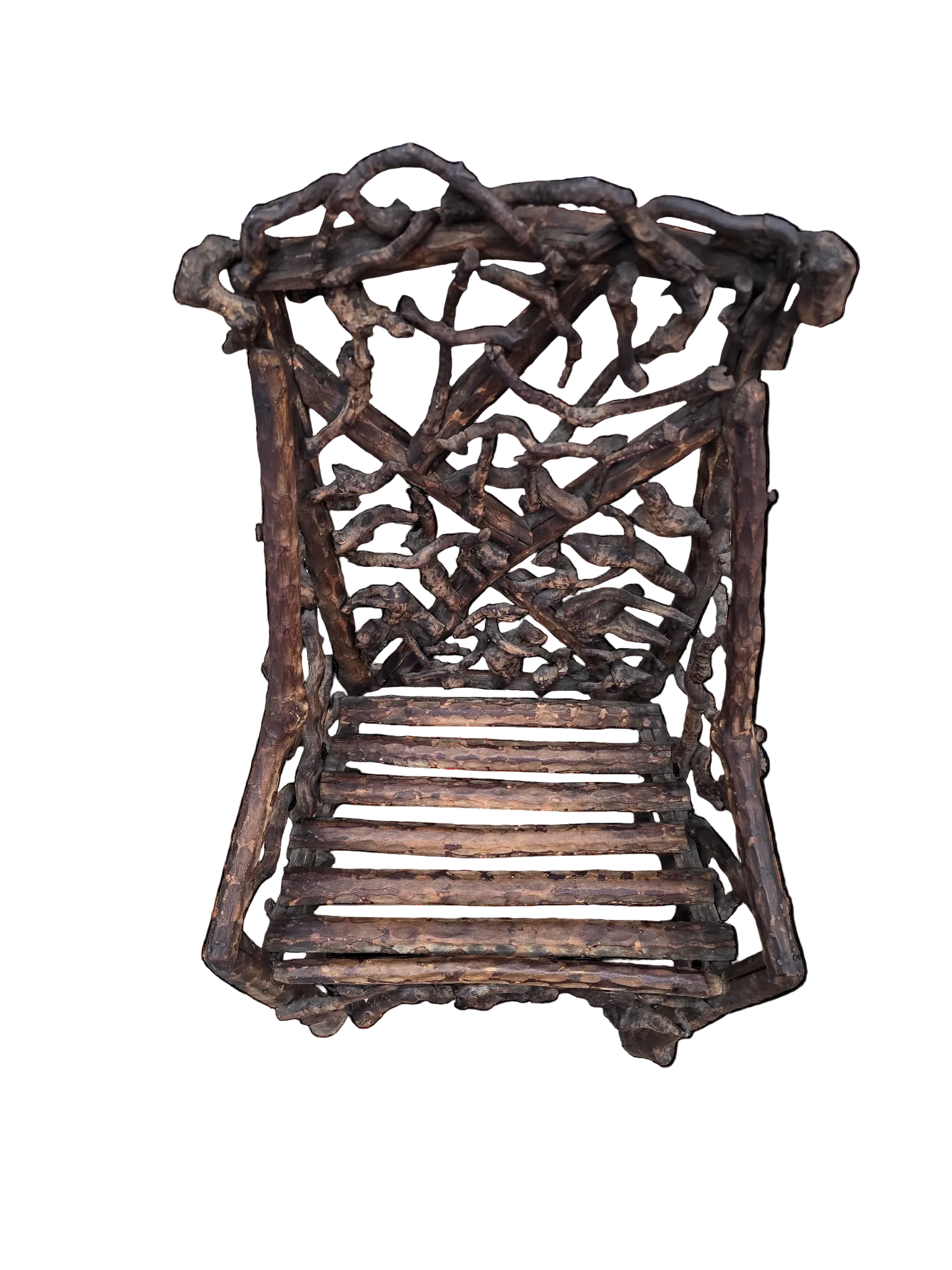 Antique Rustic Handcrafted Adirondack Child's Chair
