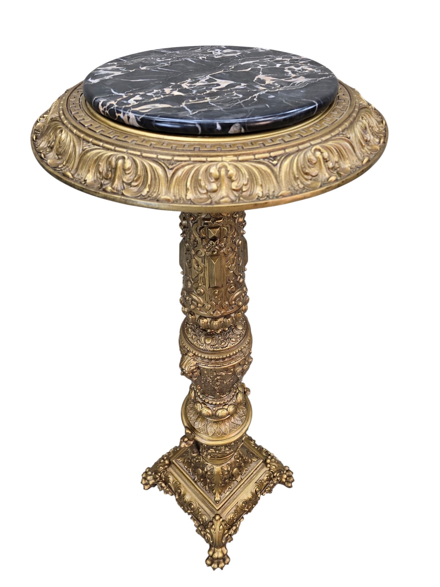 Antique Rococo Revival Style Pedestal Stand