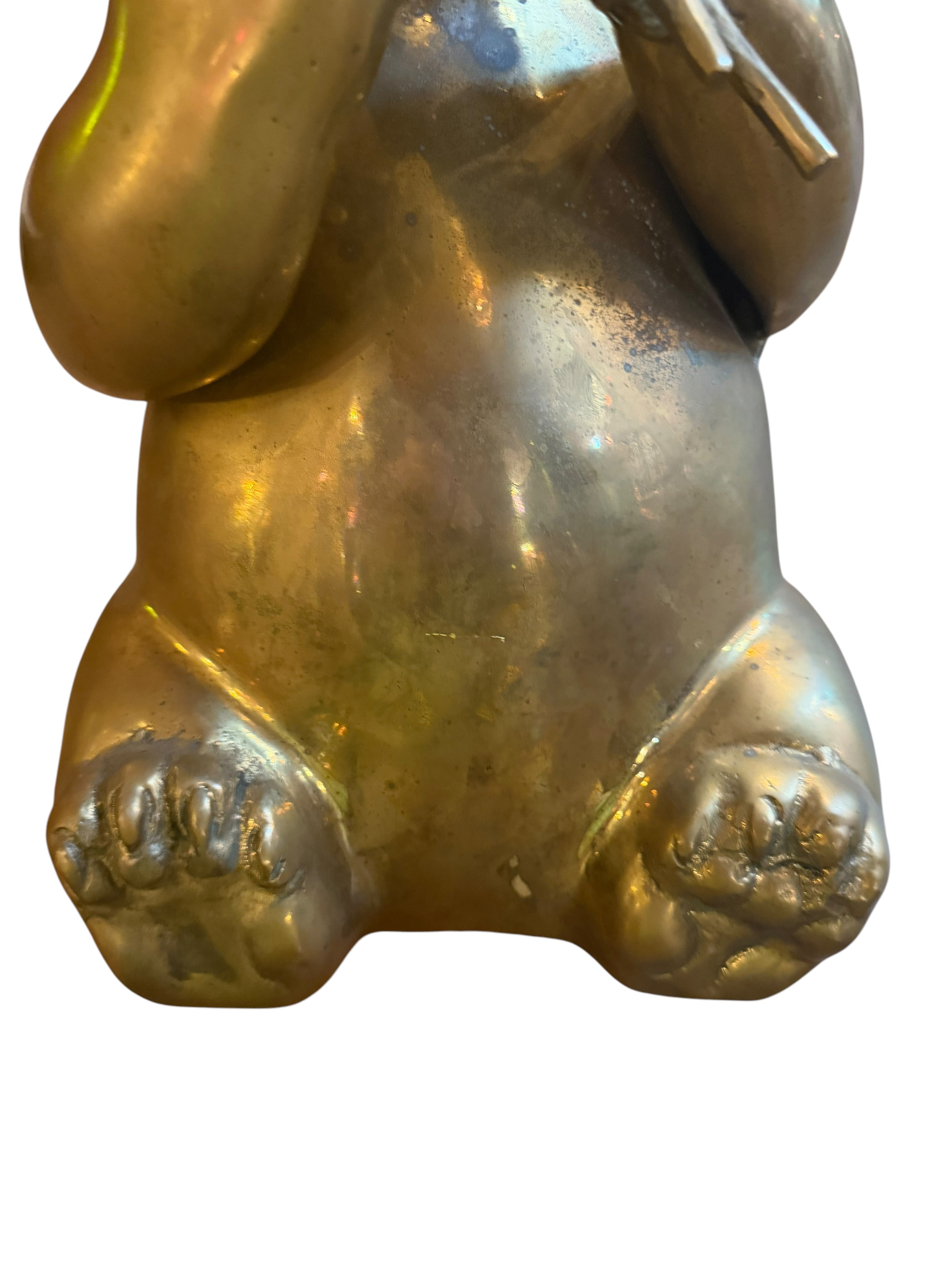 MCM Brass Panda Statue Figurine