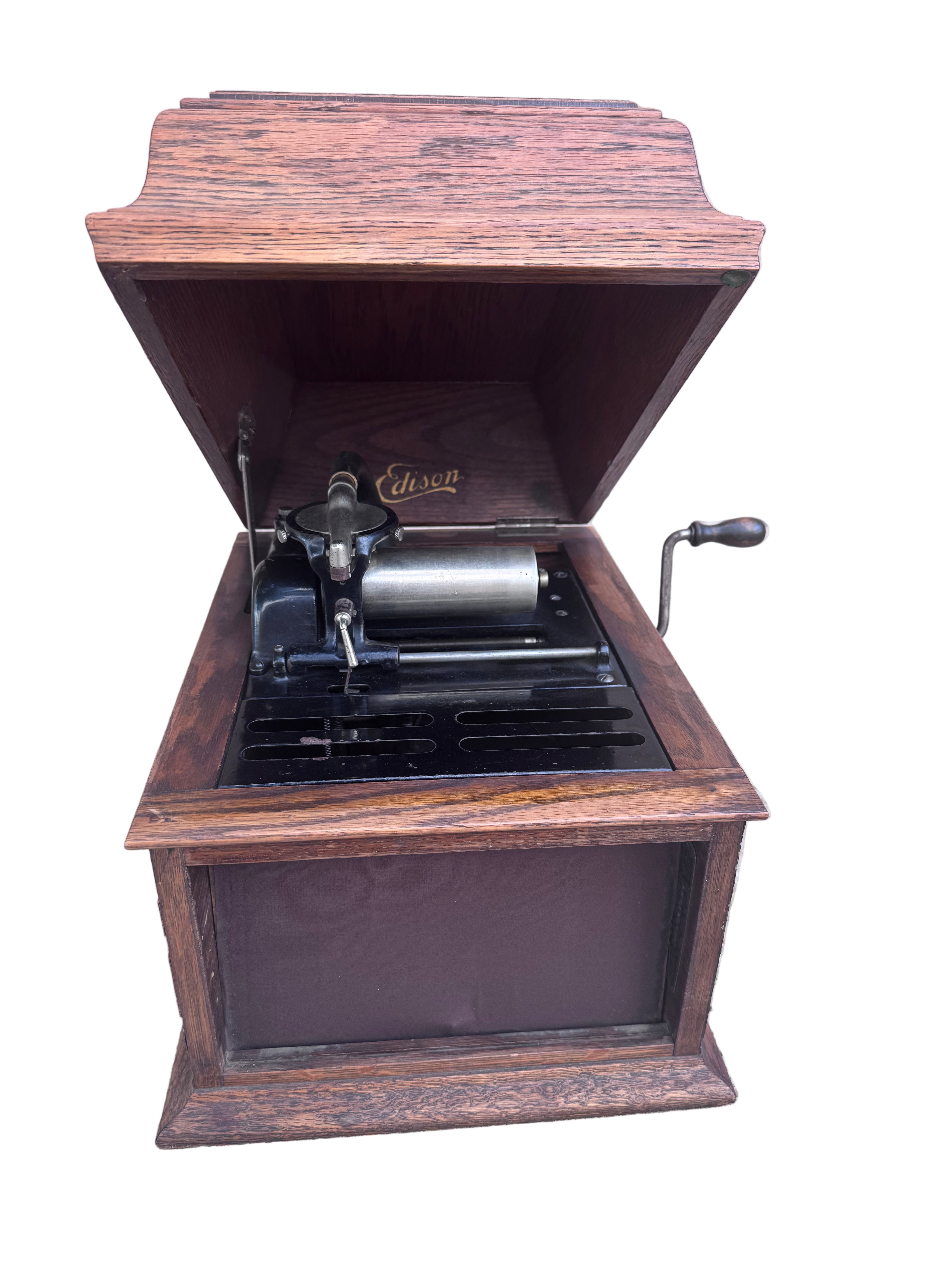 Edison Amberola X Phonograph Cylinder Record Player
