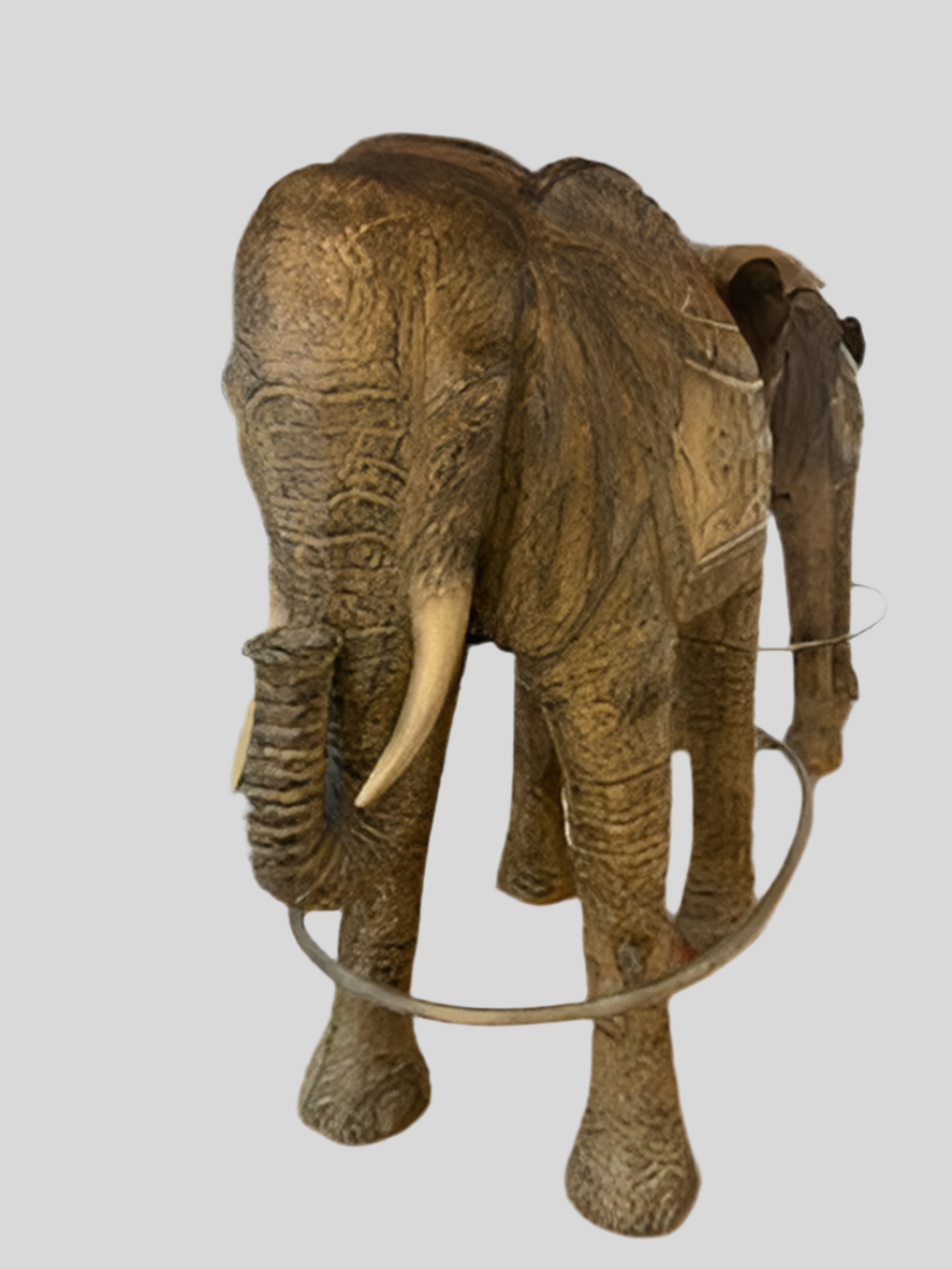 Vintage Asian Modern Hancock & Moore Style Elephant Bar Table