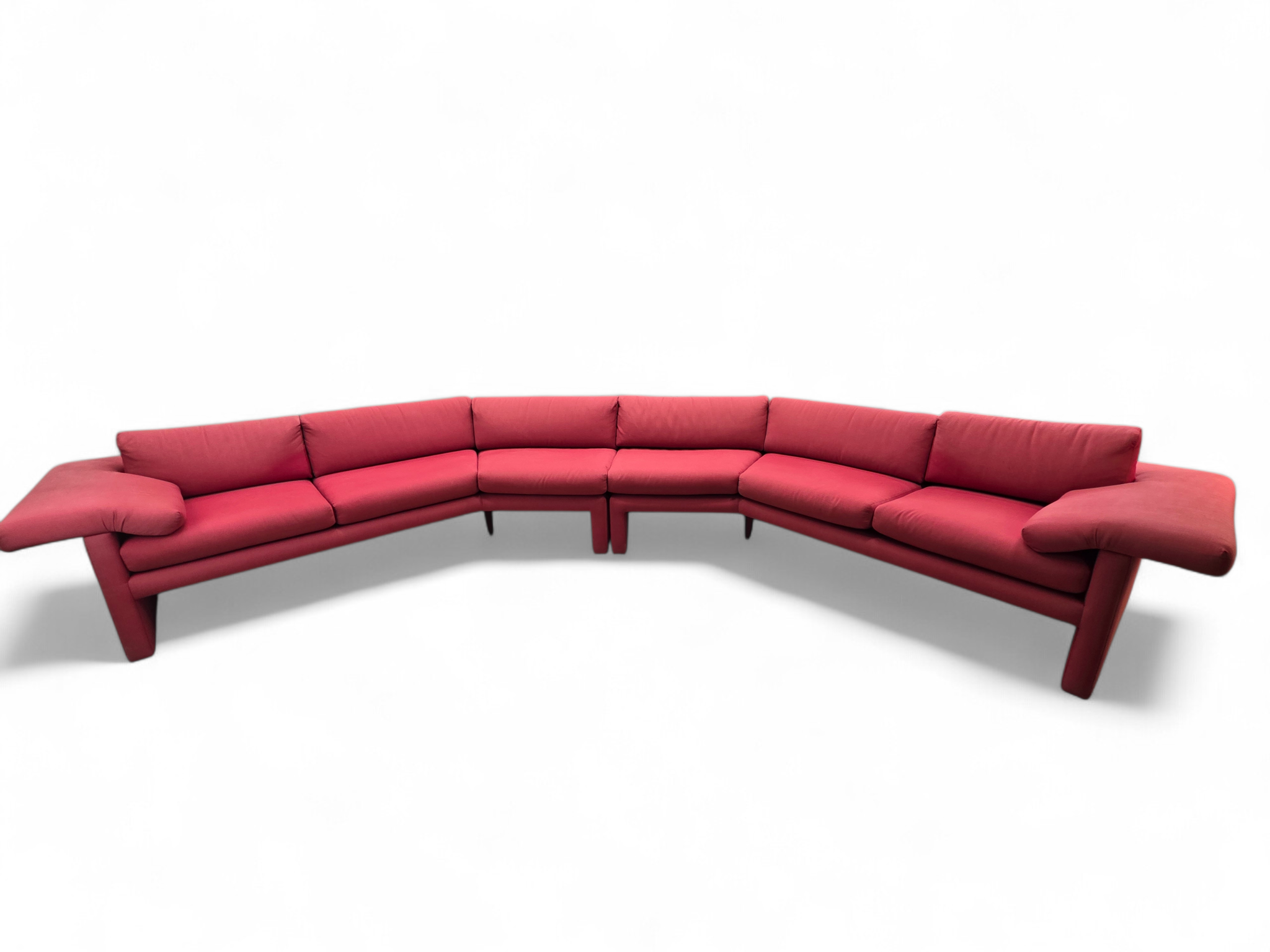 Italian Postmodern Vico Magistretti Style Large 2-Piece Sectional Sofa