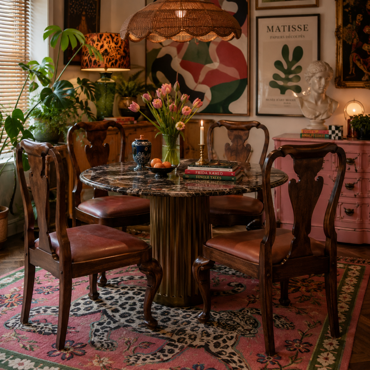 Vintage Queen Anne Style Dining Chairs By Baker Furniture - 4