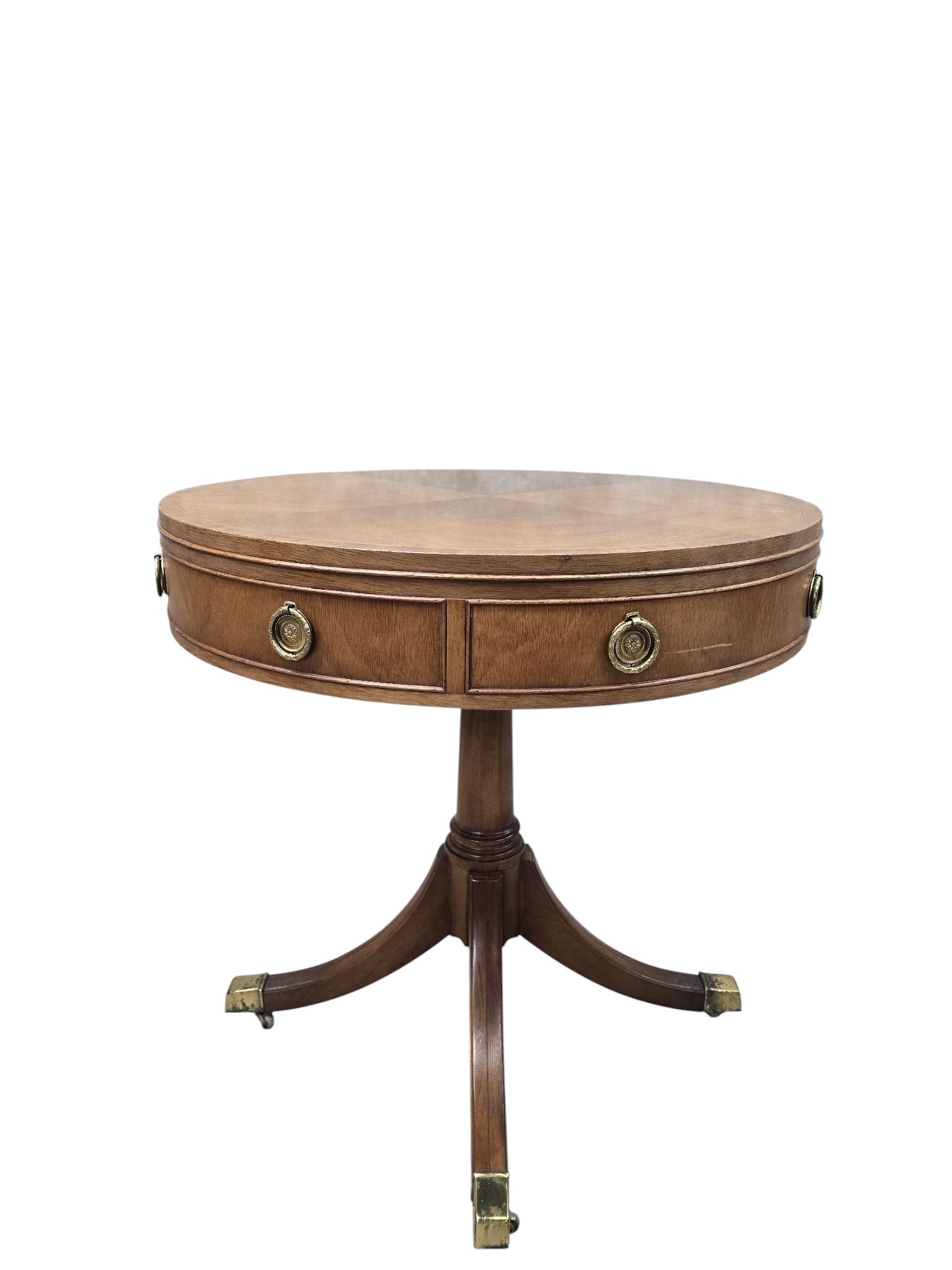 Vintage Baker Furniture Mahogany Drum Table