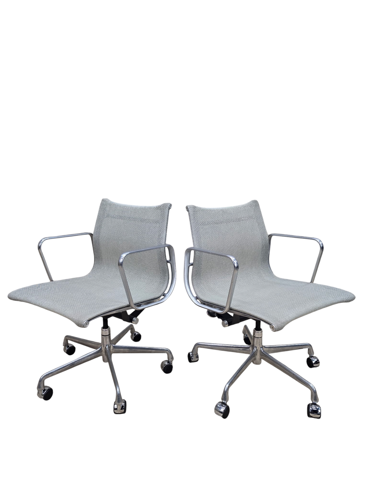 MCM Herman Miller Eames Low Back Grey Mesh Office Chairs – Pair