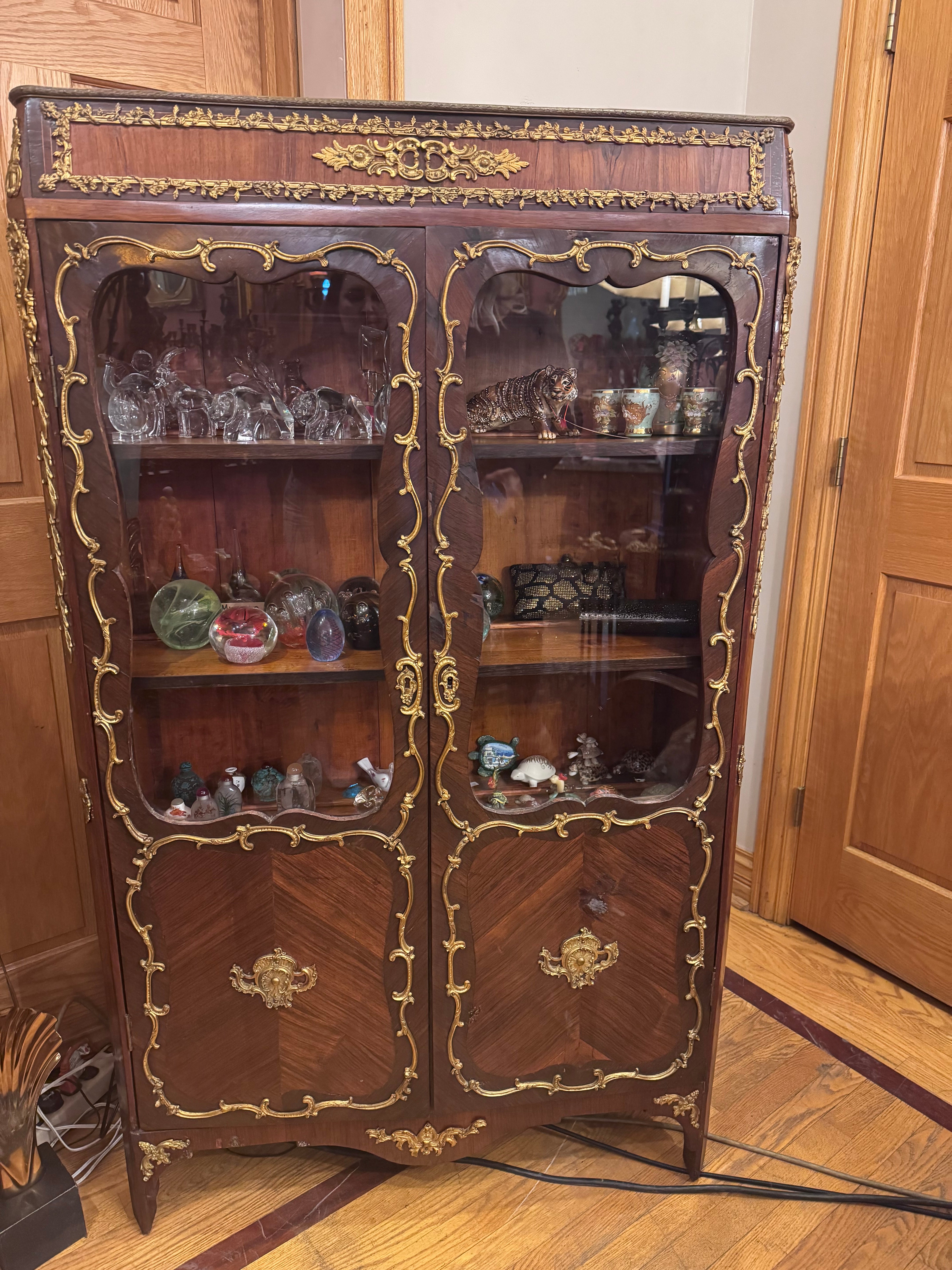 Vintage French Louis XV Style Display Cabinet