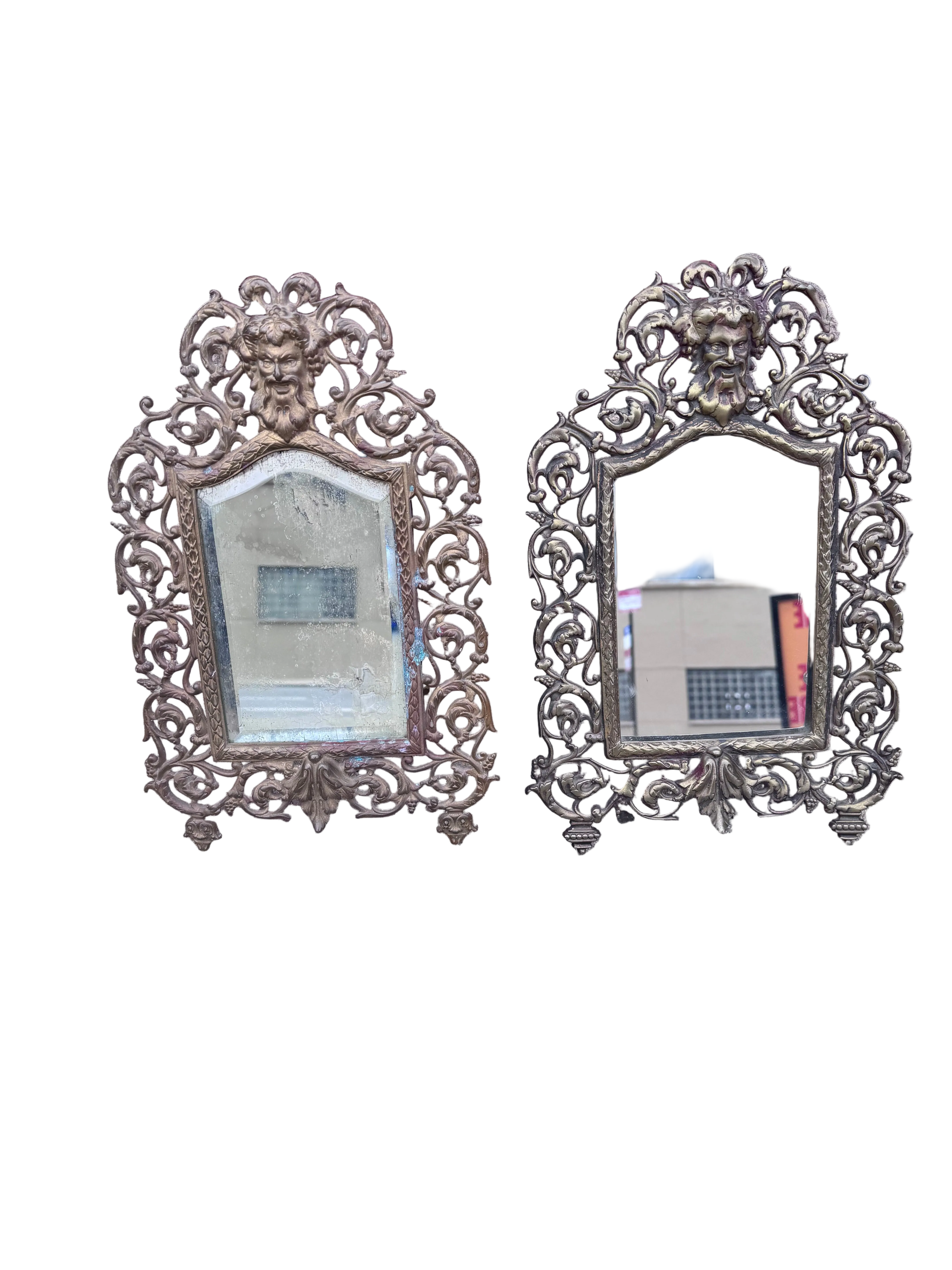 Antique Easel Back Beveled Table Mirror