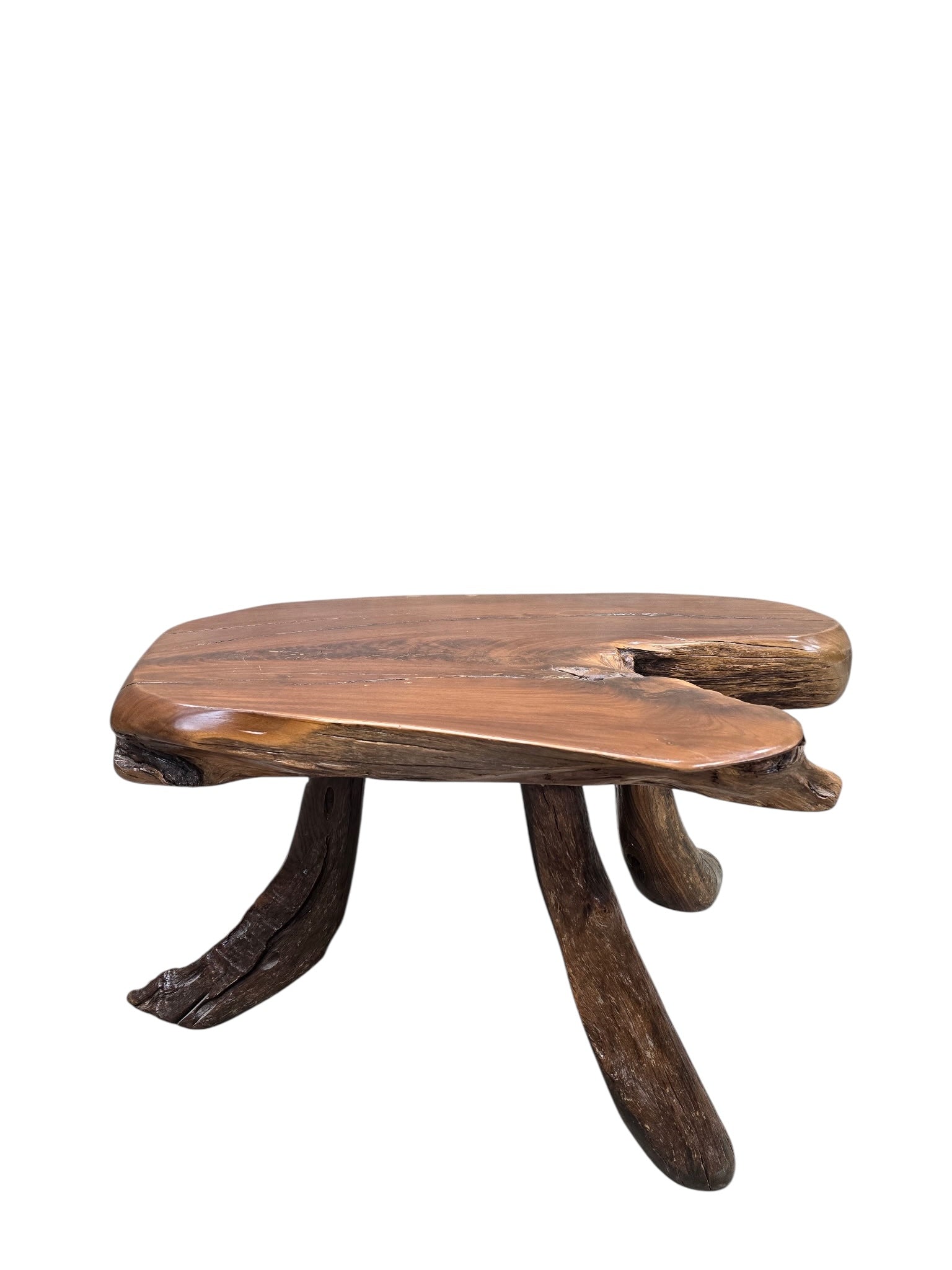 Vintage Live Edge Wood Slab Table