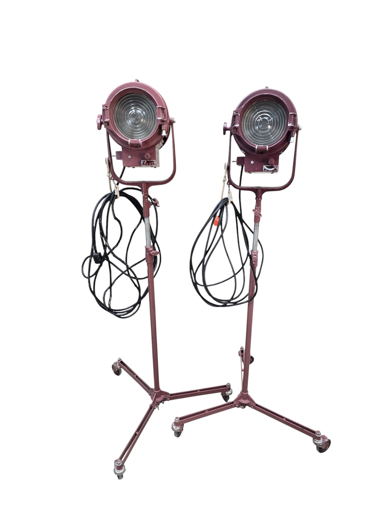 Mole-Richardson Type 407 Baby Solar Spot Hollywood Studio Floor Lamps – Pair