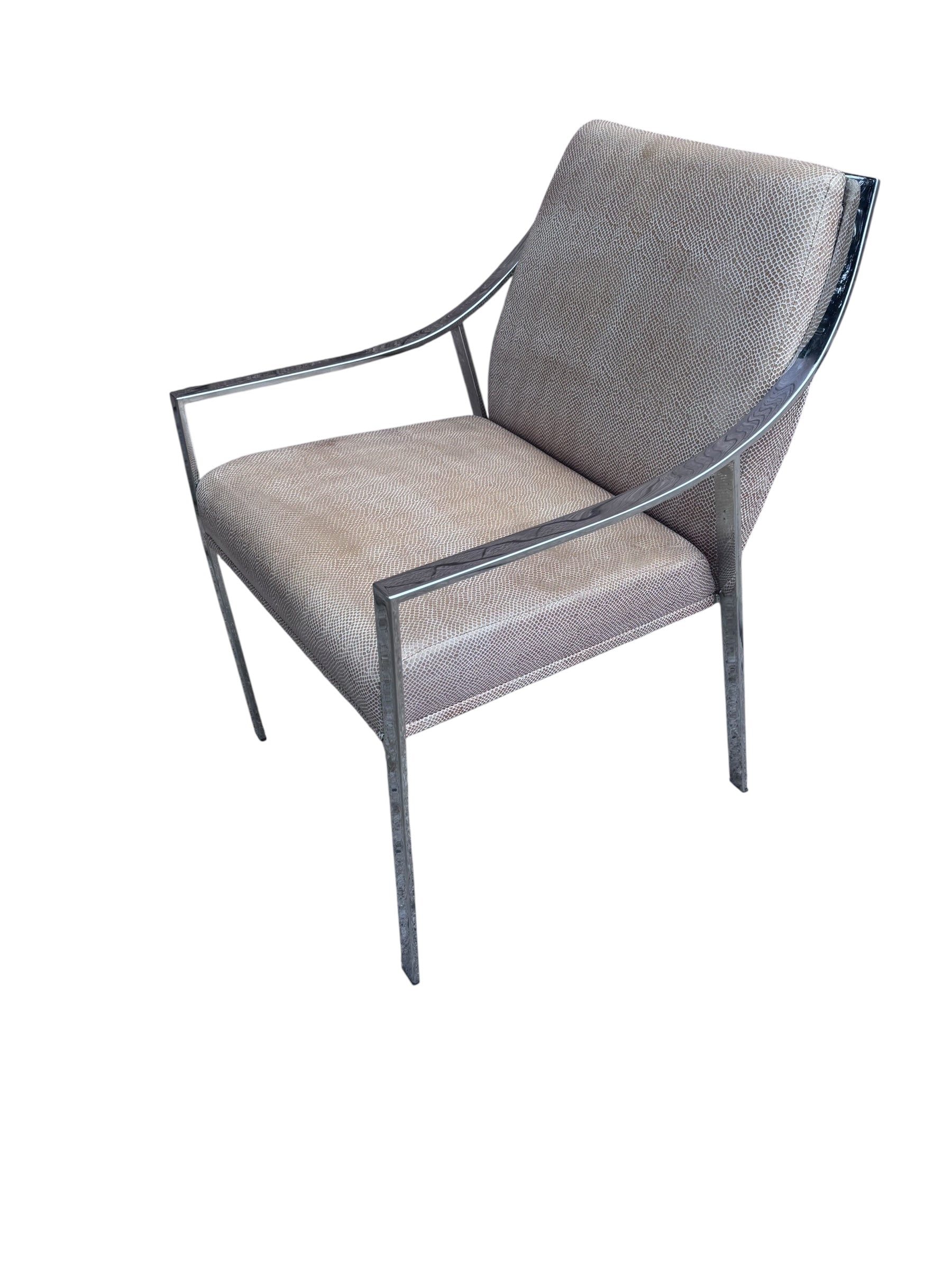 Modern Christophe Holly Hunt Aileron Chair Newly Upholstered
