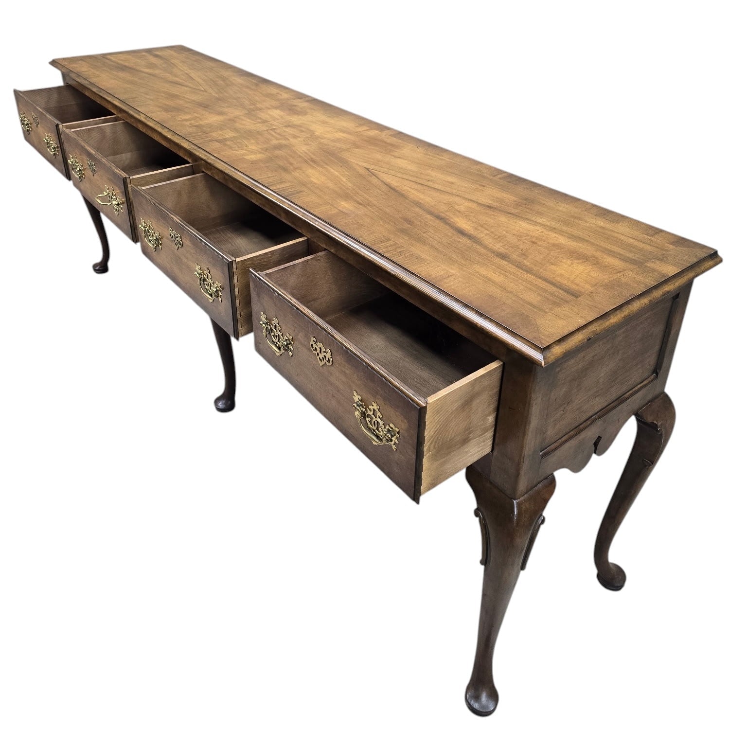 Vintage Queen Anne Style Console Table by Baker Furniture