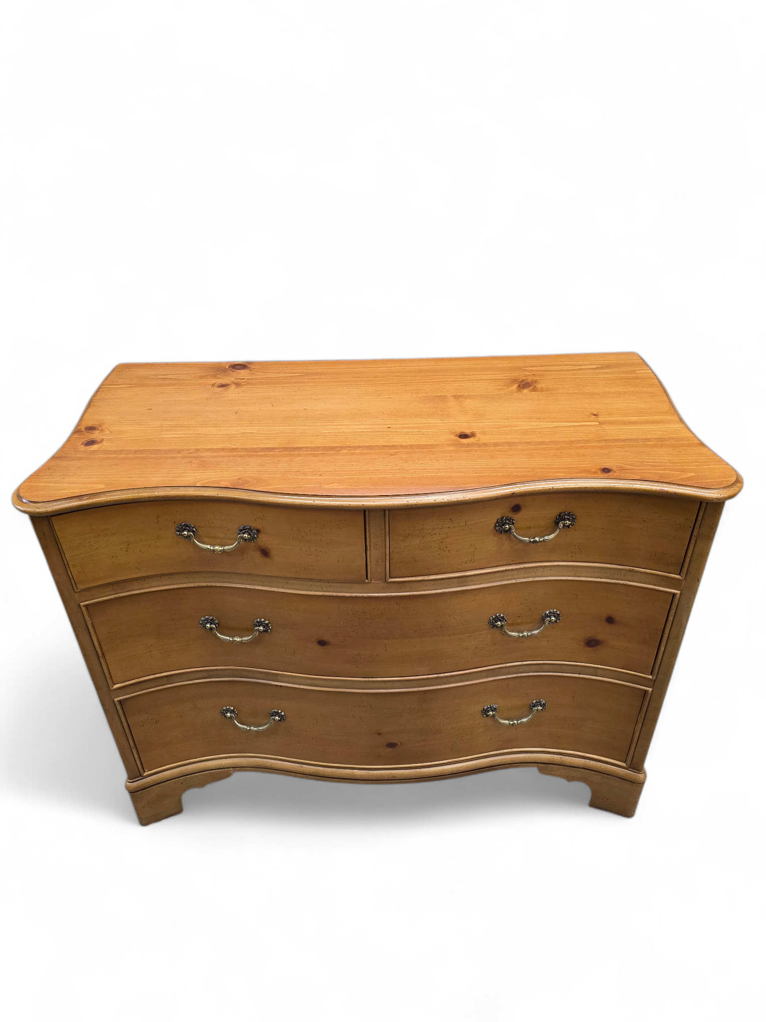 Baker Furniture Georgian Style Serpentine Pine Chest of Drawers