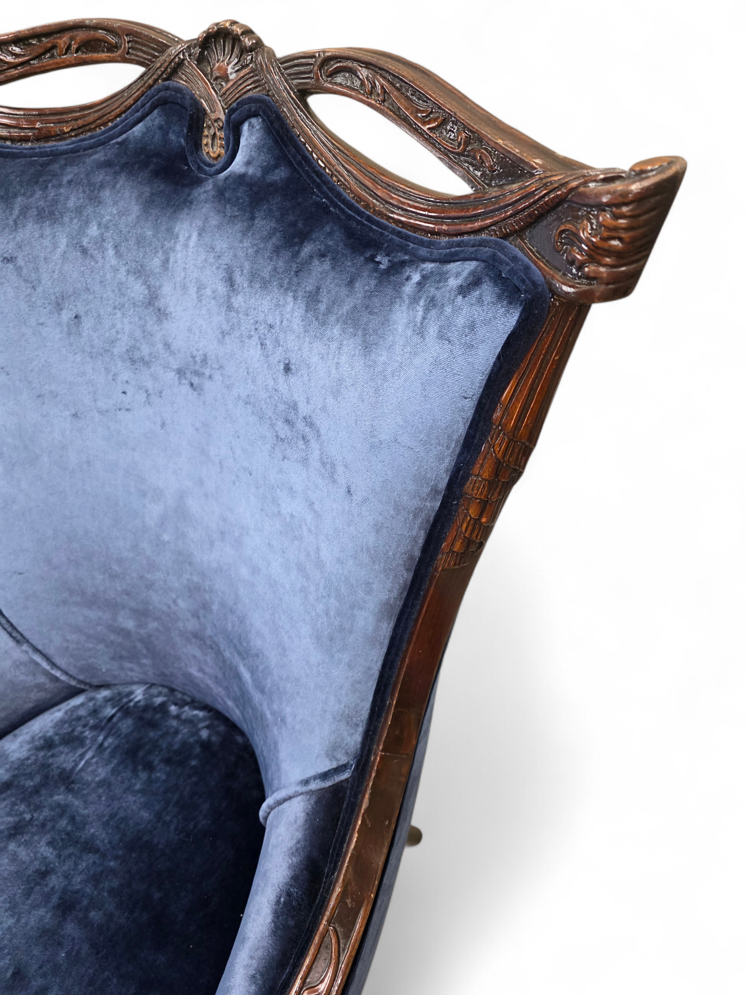 Vintage Regency Revival Style Wingback Chairs by Grosfeld House Newly Reupholstered – Pair