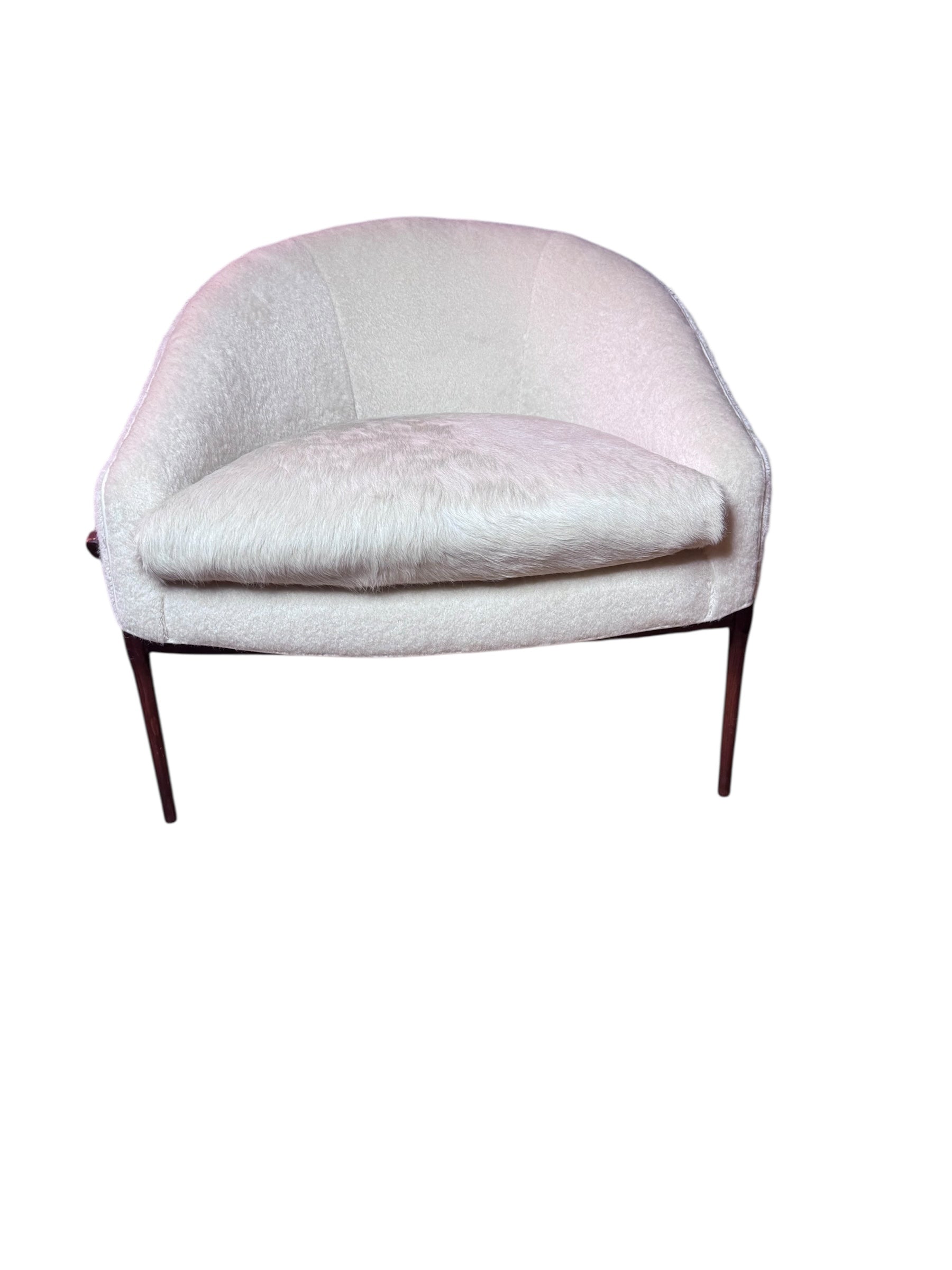 MCM Lawrence Peabody Low Barrel Back Lounge Chair Newly Upholstered