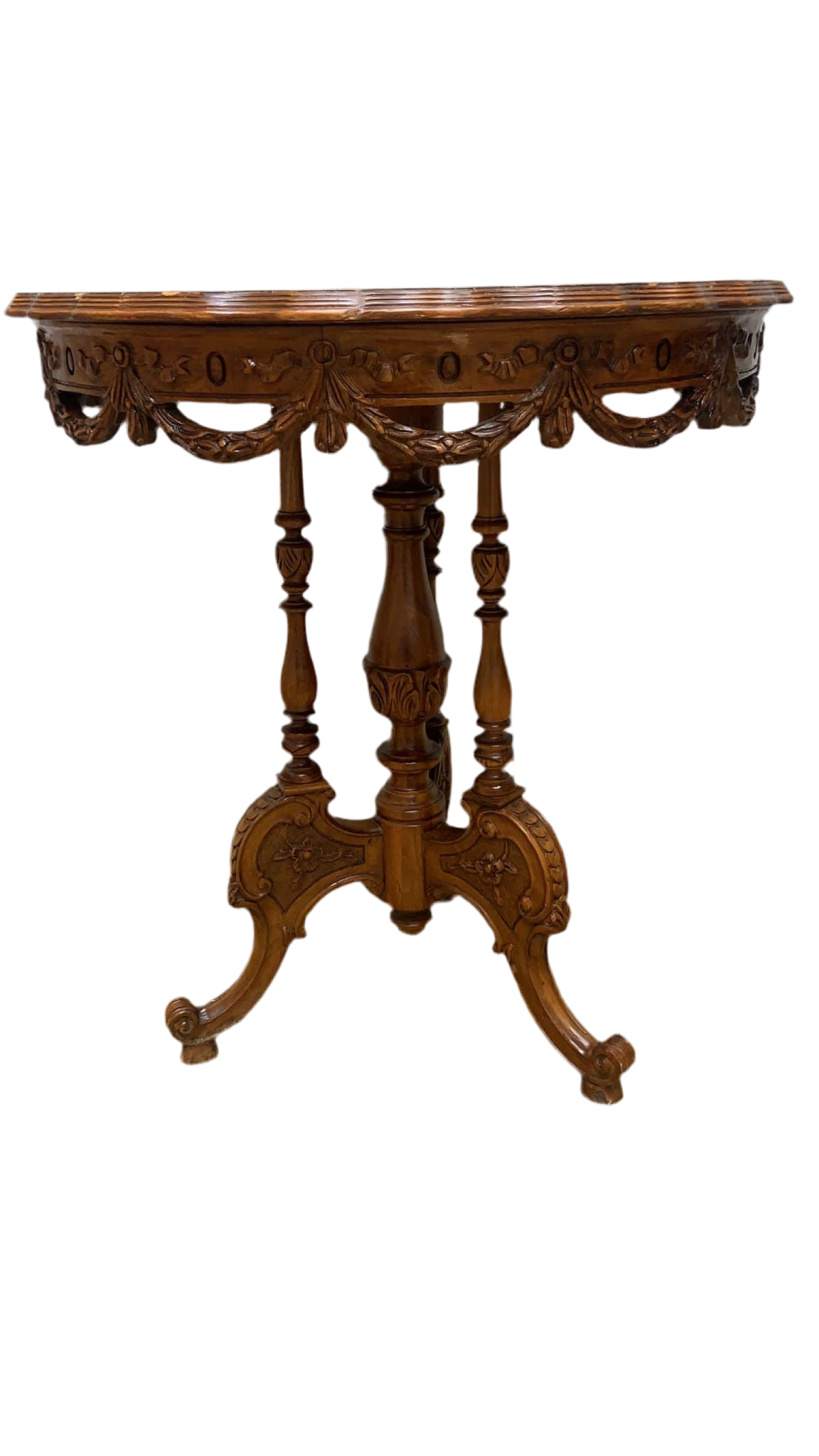 Antique Carved Ornate Accent Side Table