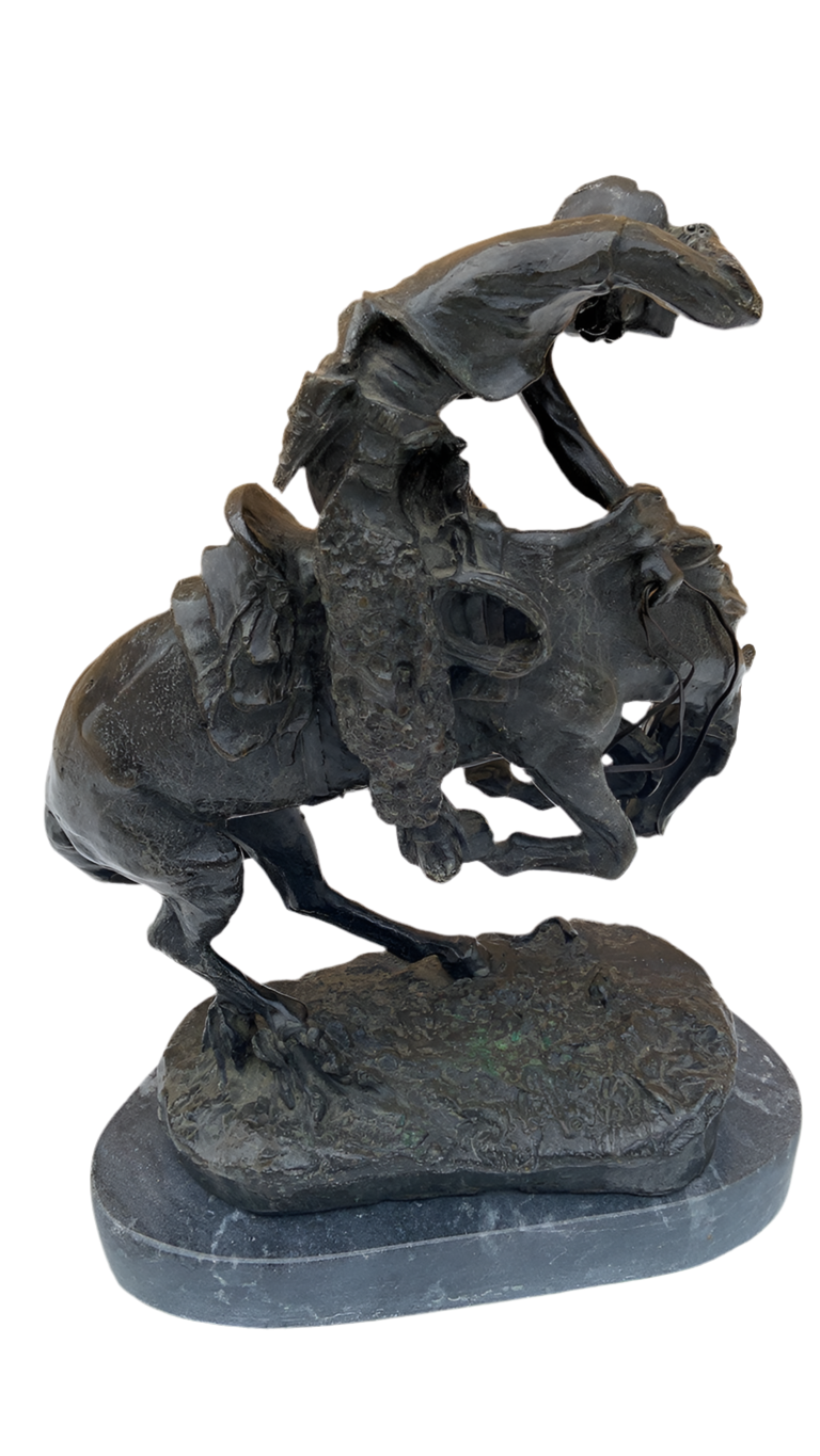 Vintage Rattlesnake by Frederic Remington Sculpture Statue