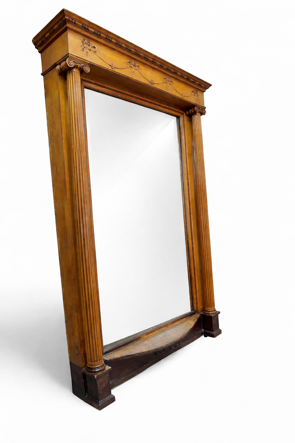 Antique Victorian Style Architectural Salvage Beveled Pier Mirror
