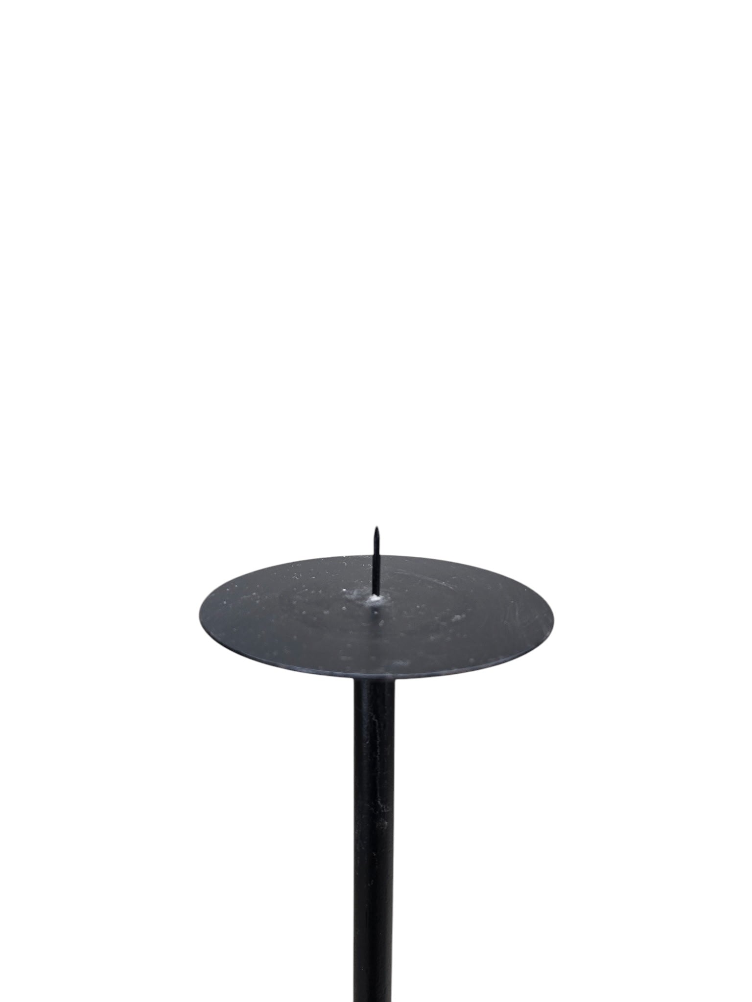 Vintage Black Iron Nail-Top Candle Stands – Set of 3