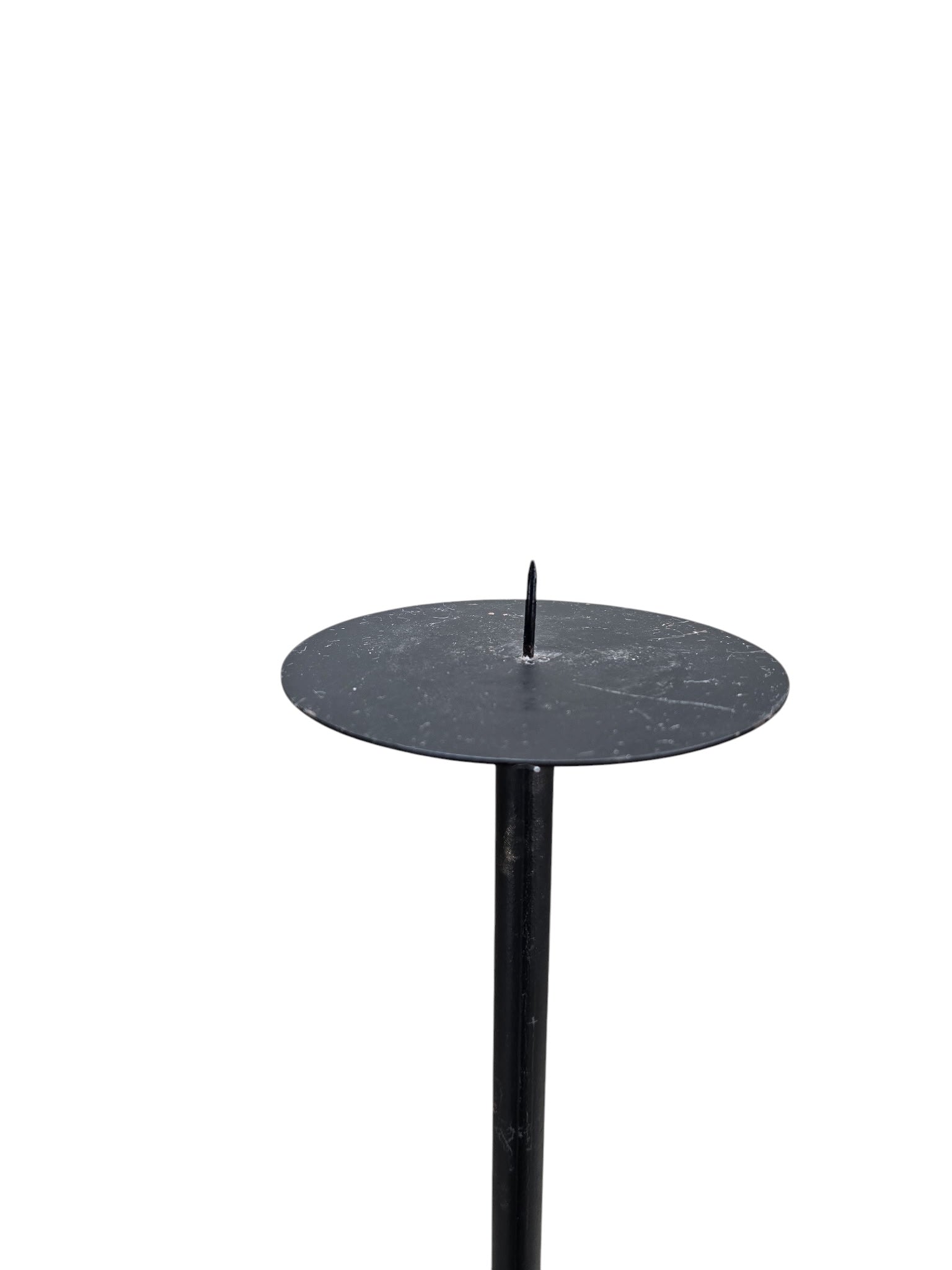 Vintage Black Iron Nail-Top Candle Stands – Set of 3