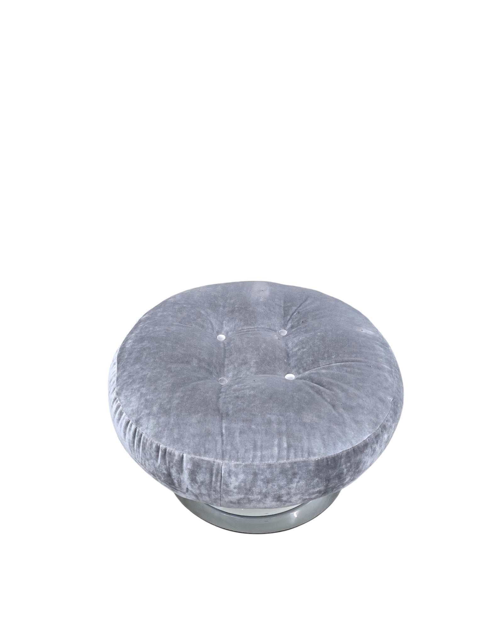 MCM Tufted Velvet Ottoman