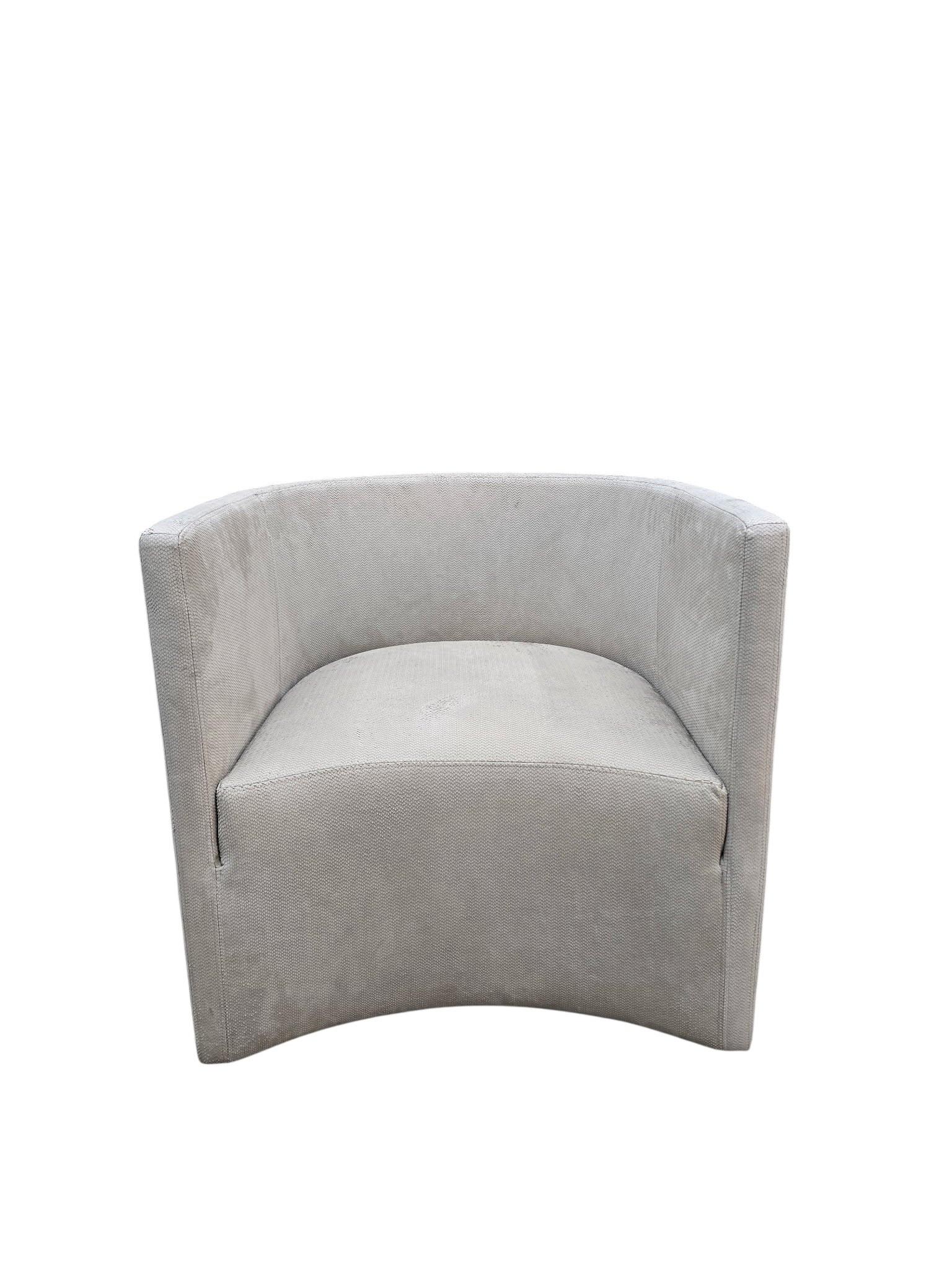 MCM Barrel Back Lounge Chairs Newly Reupholstered - Pair