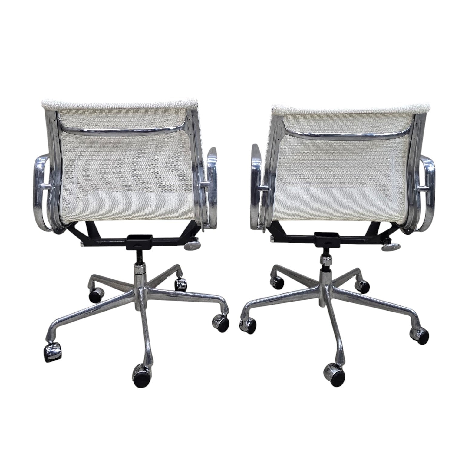 MCM Herman Miller Eames White Mesh Low Back Office Chairs - 6