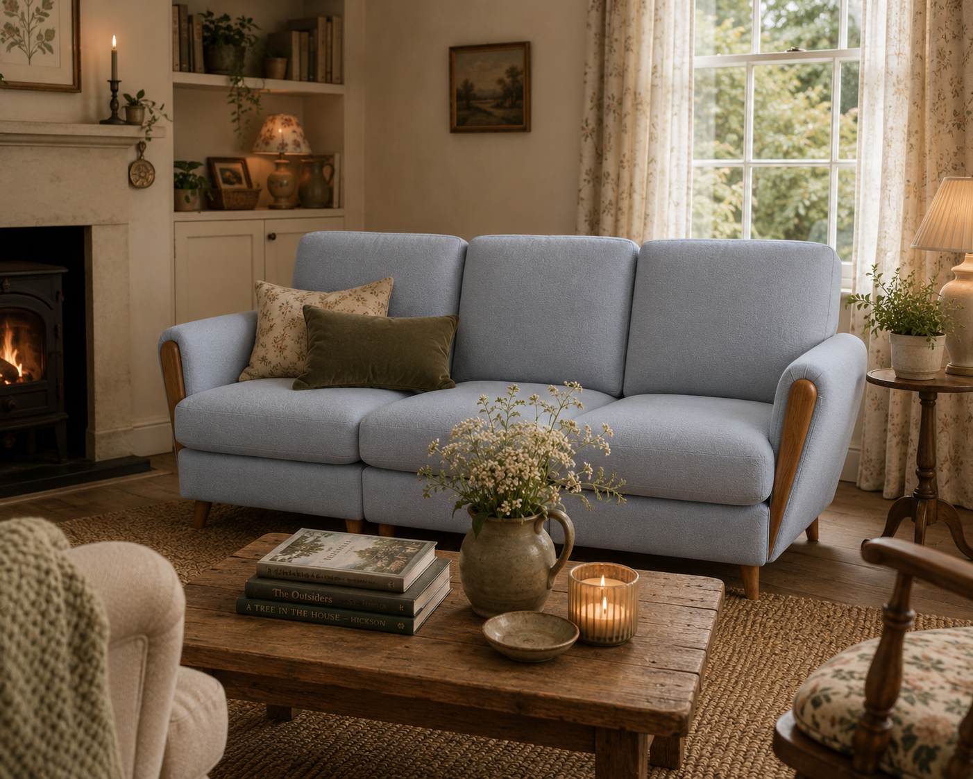 MCM Heywood Wakefield 3 Piece Modular Sofa Newly Reupholstered