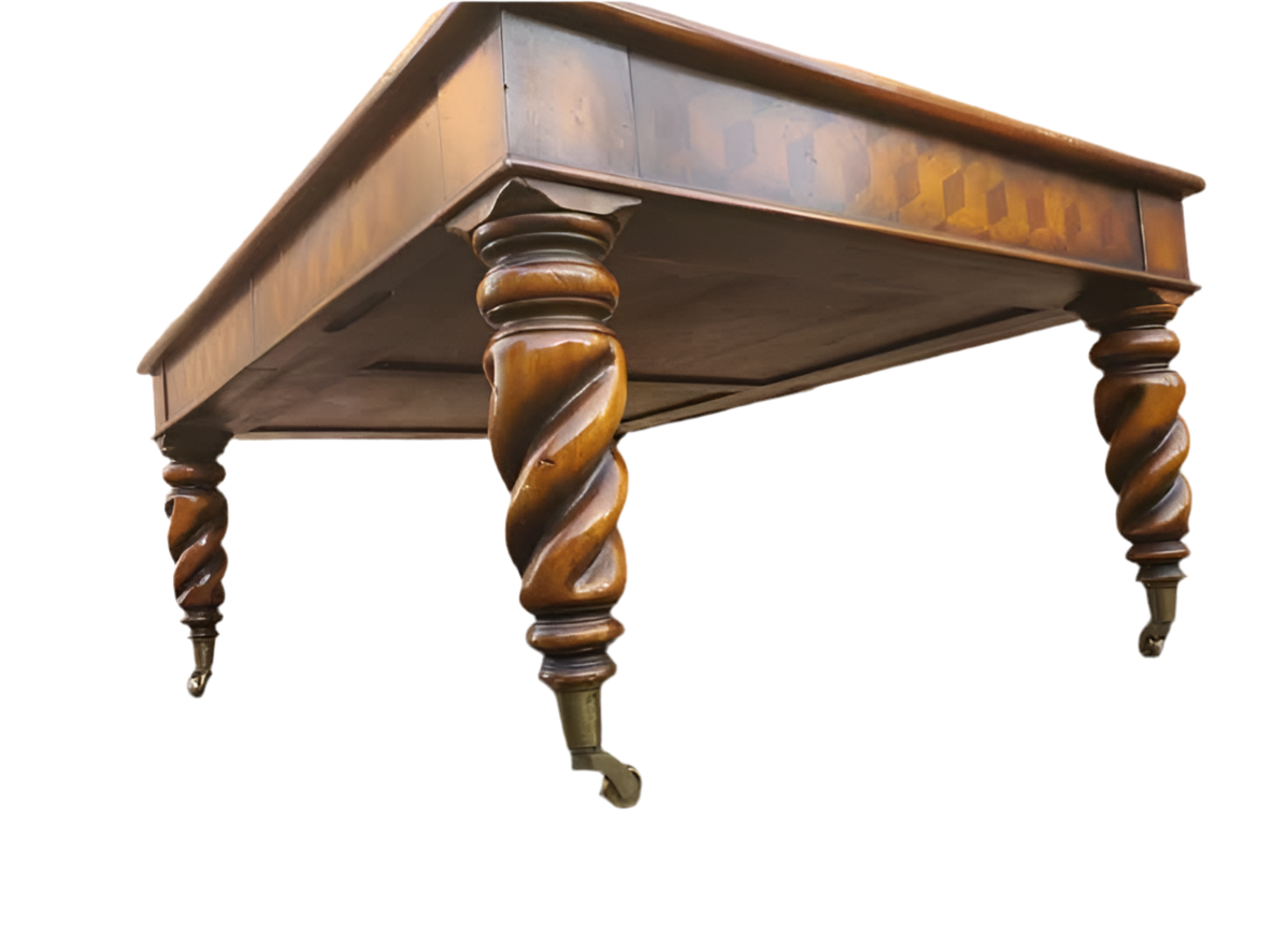 Vintage Victorian English Parquetry Coffee Table