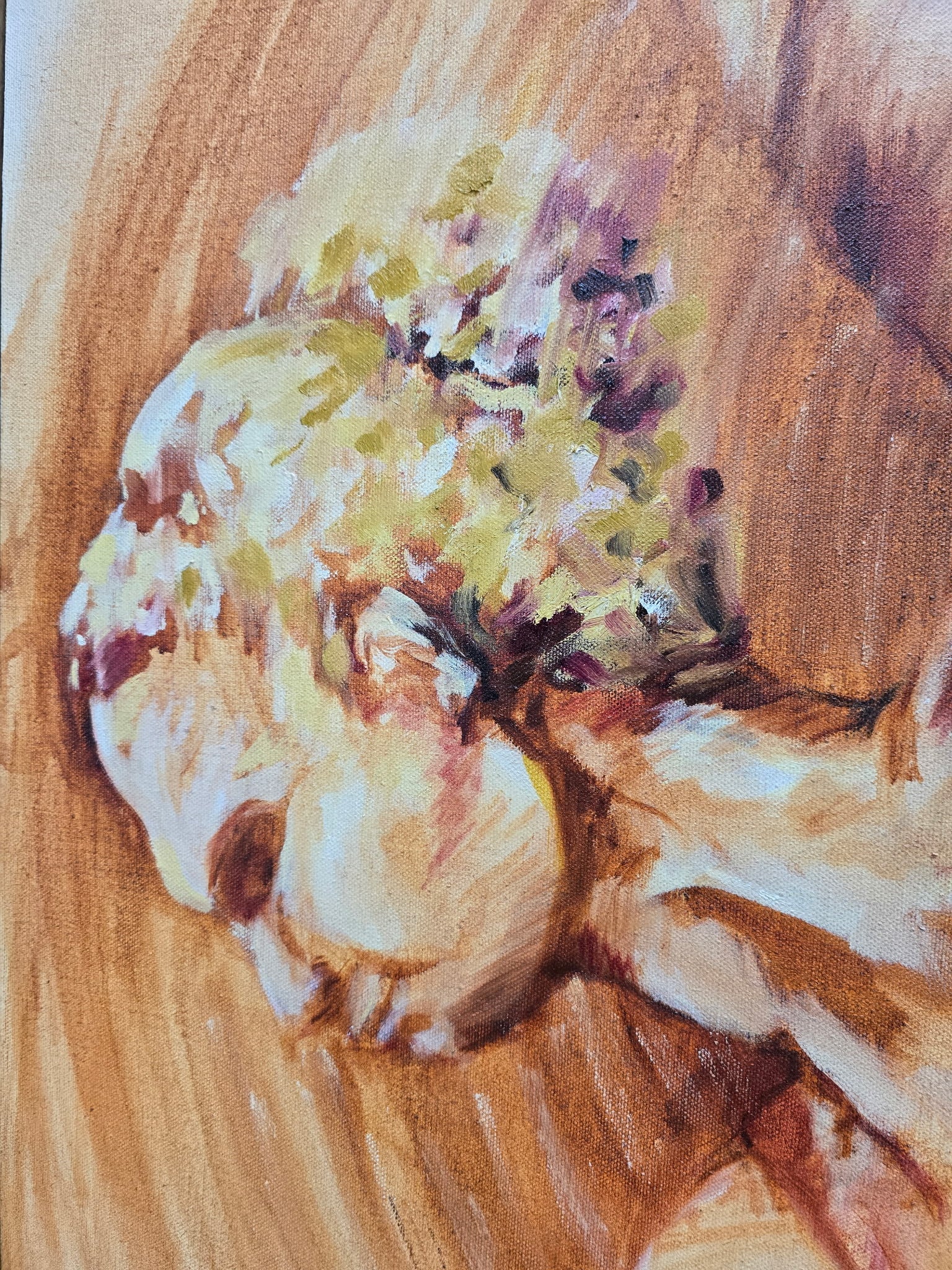 Vintage Oil Painting of Ballet Dancers
