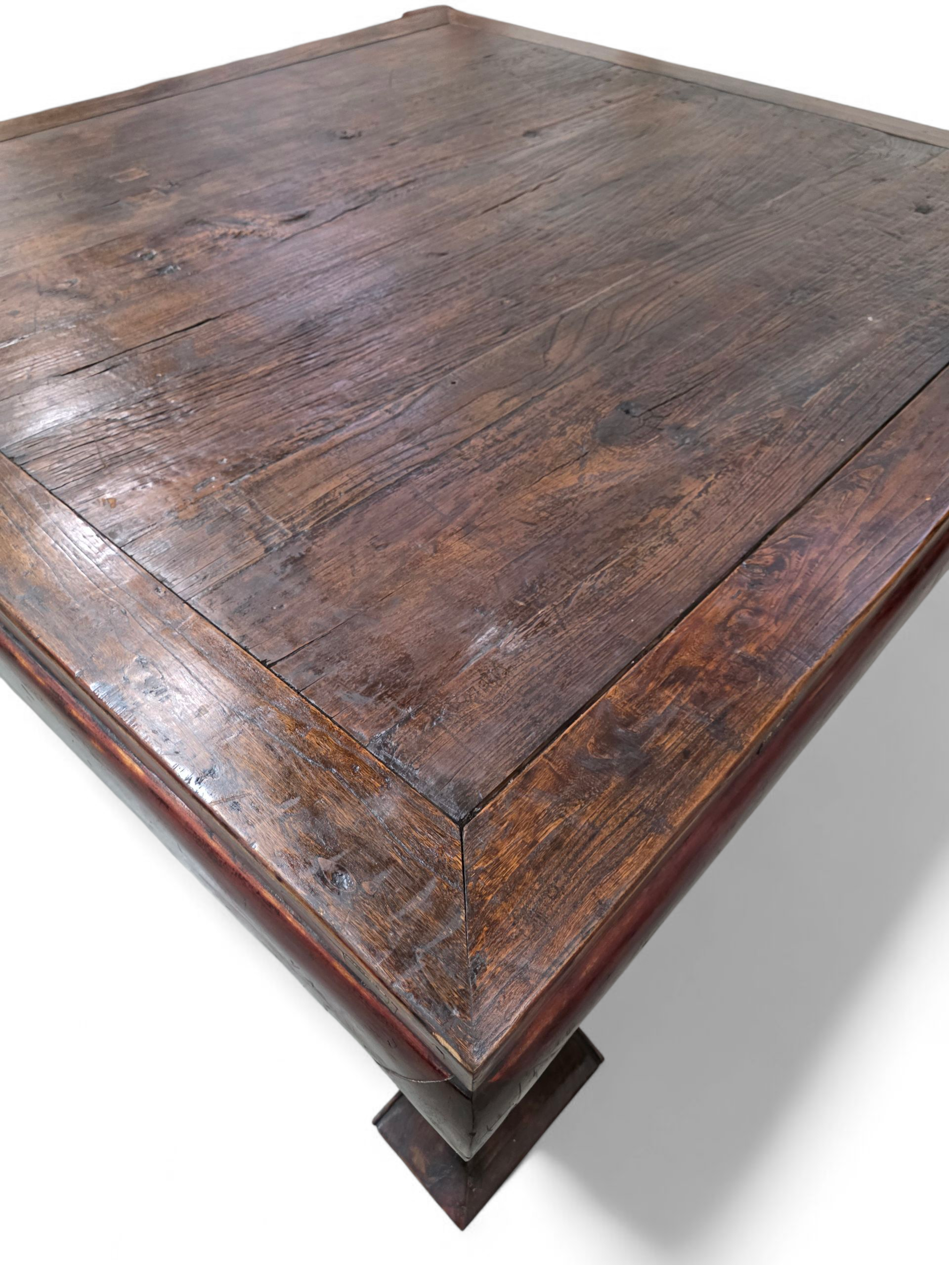 Antique Shanxi Province Chinese Elwood Oversized Coffee Table